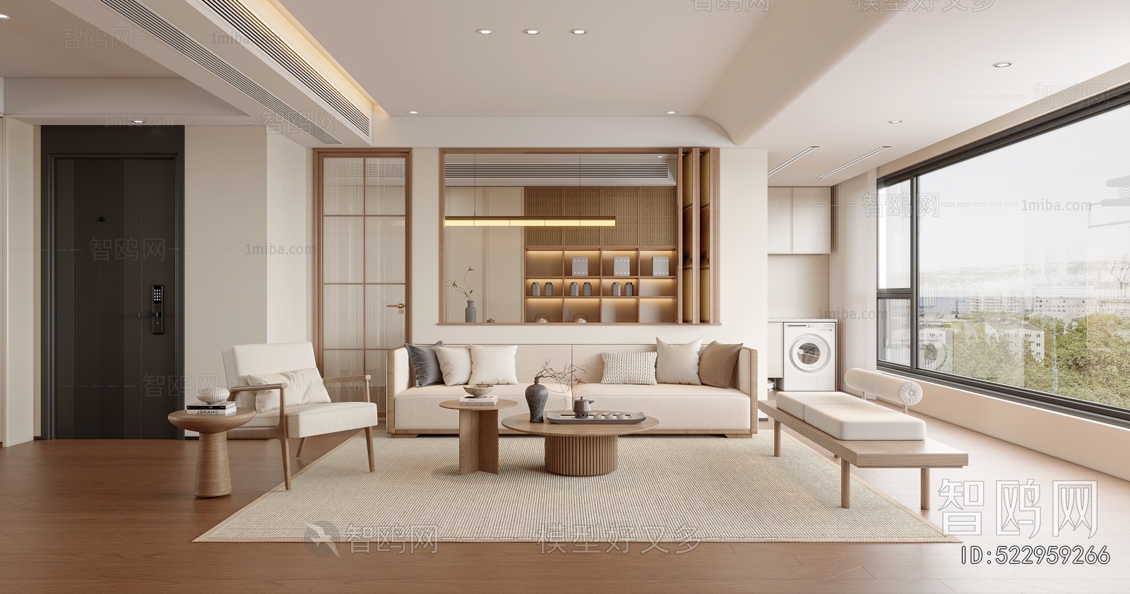 New Chinese Style A Living Room