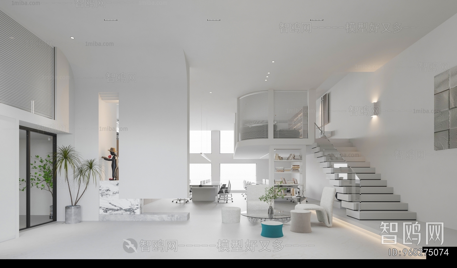 Modern Office Reception Desk