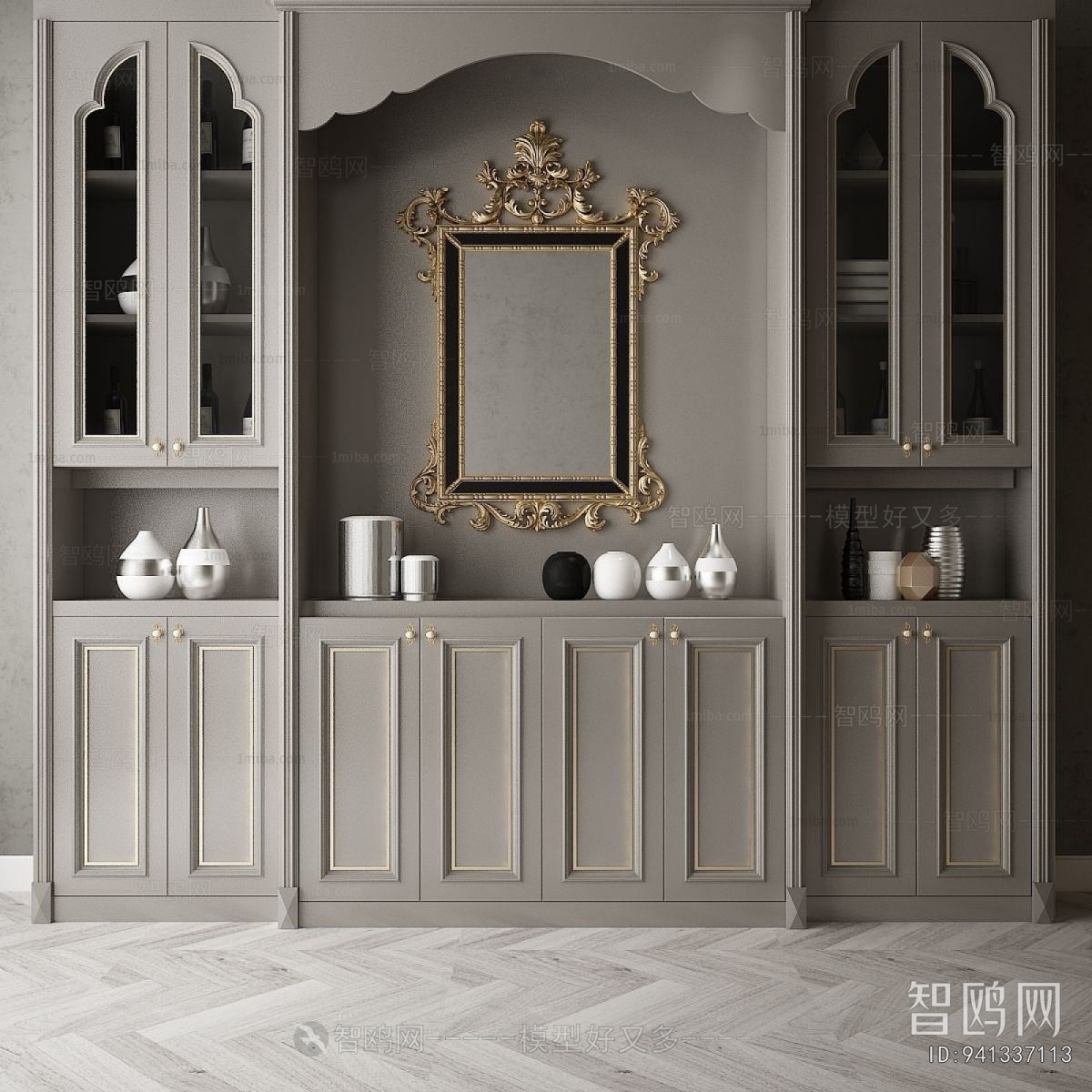 Simple European Style Decorative Cabinet