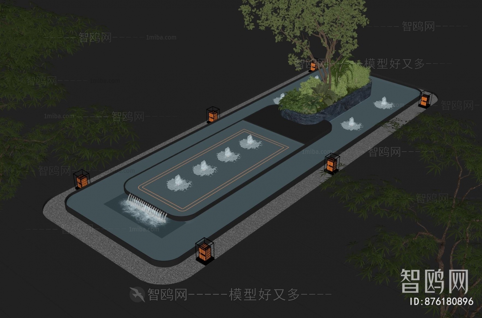 Modern Rockery Waterscape