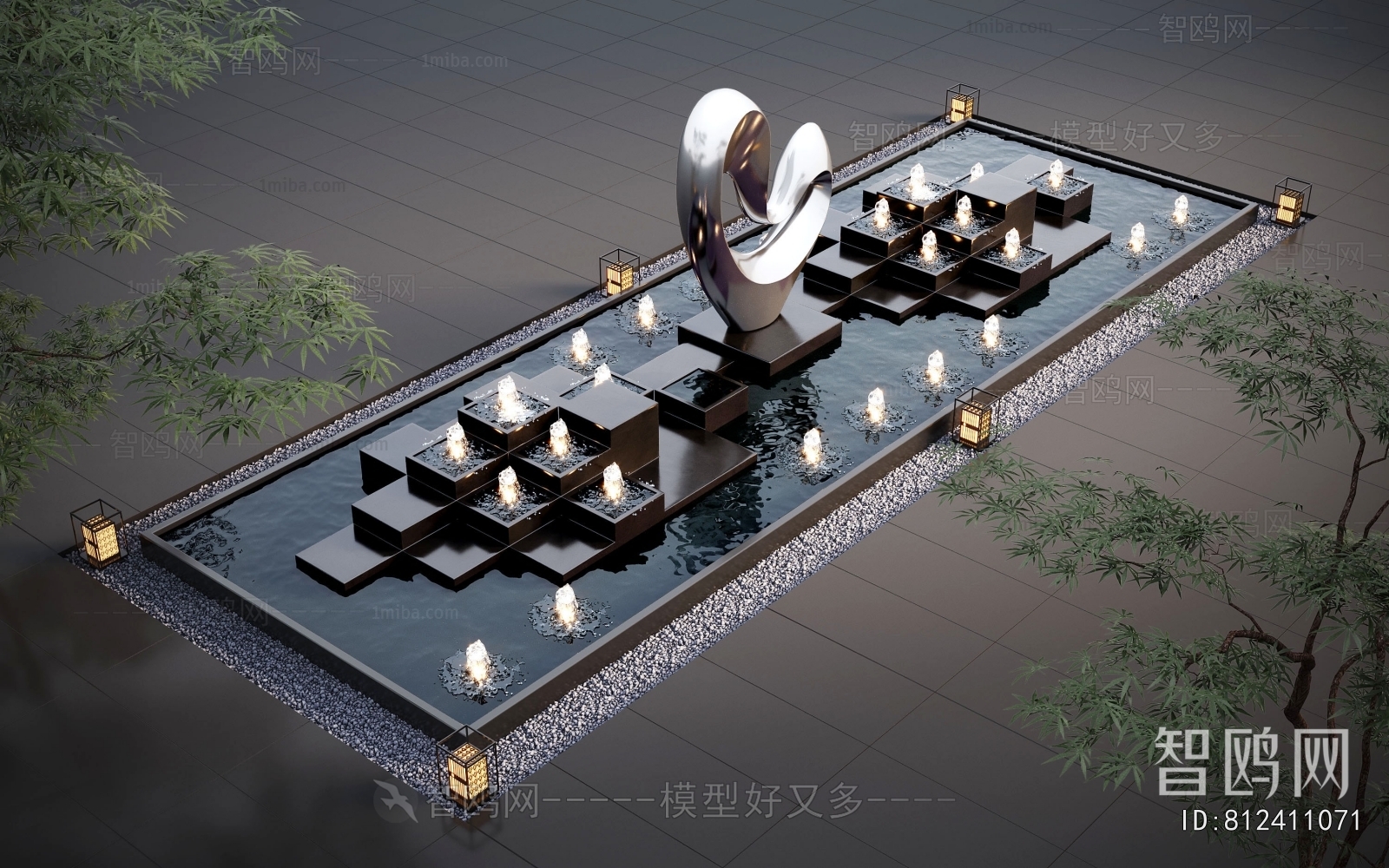 Modern Rockery Waterscape