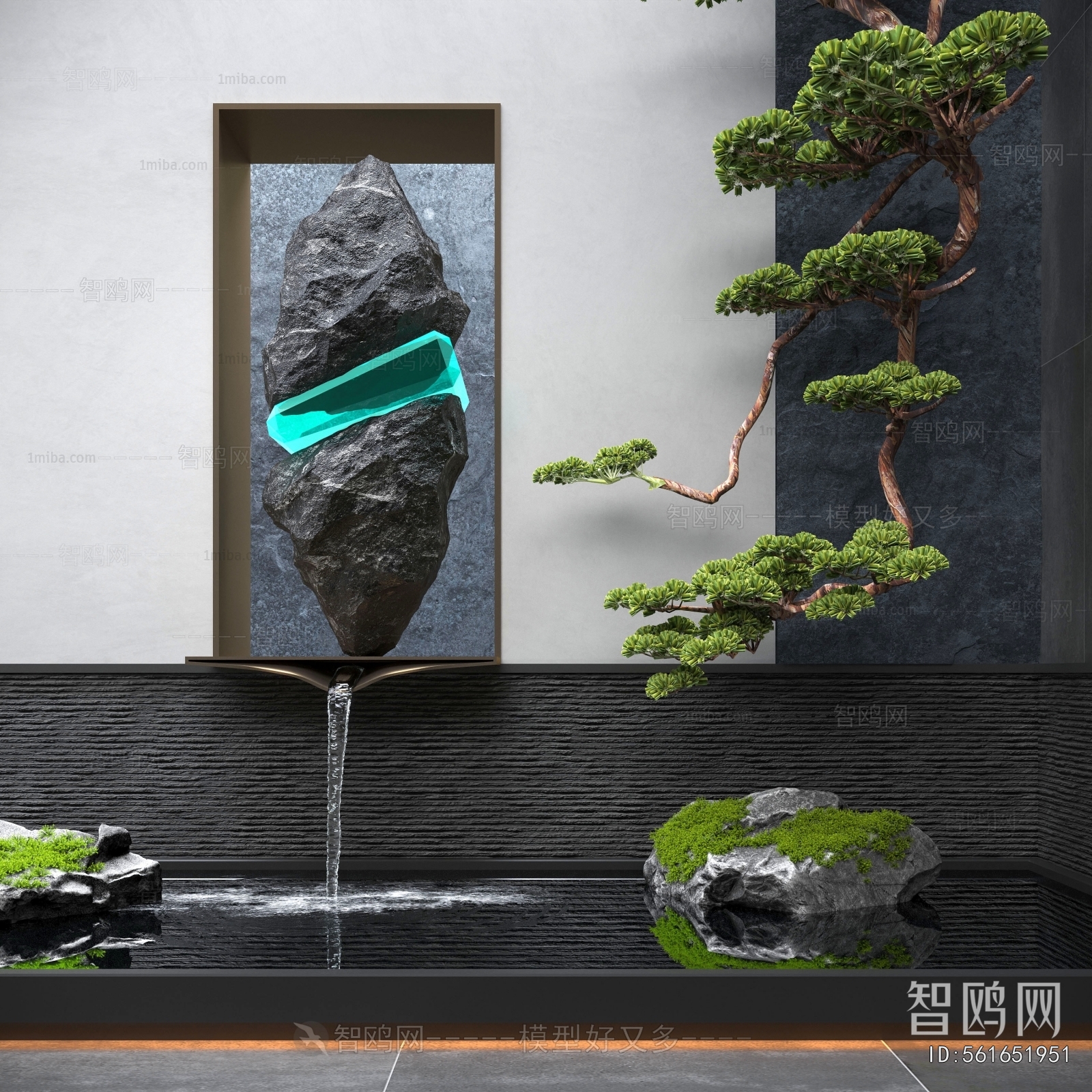 New Chinese Style Rockery Waterscape