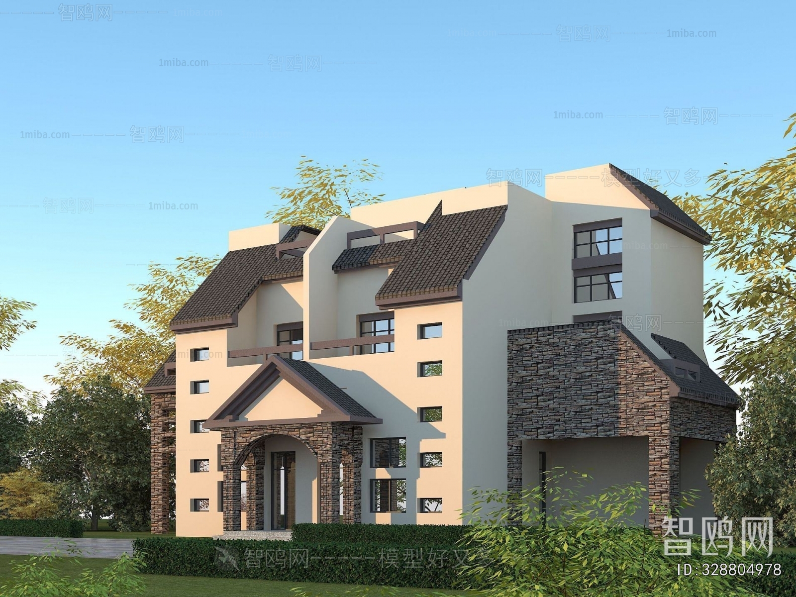 Simple European Style Villa Appearance