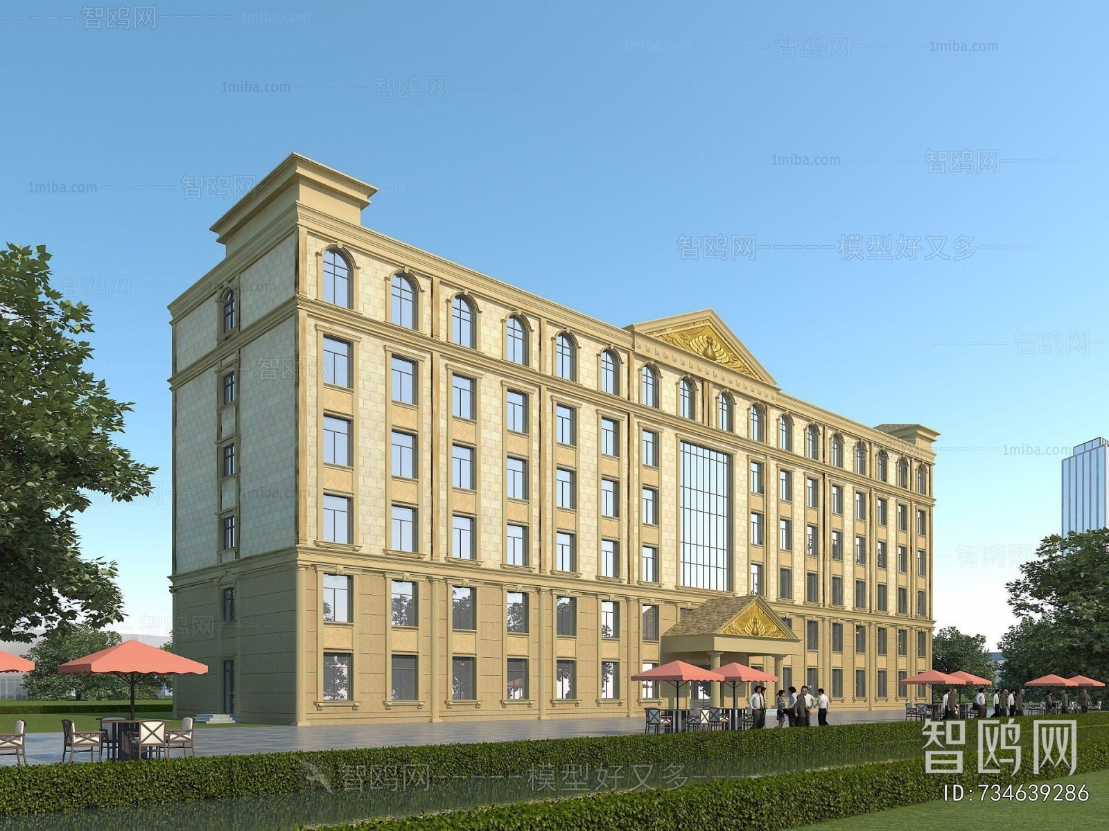 European Style Appearance Of Commercial Building