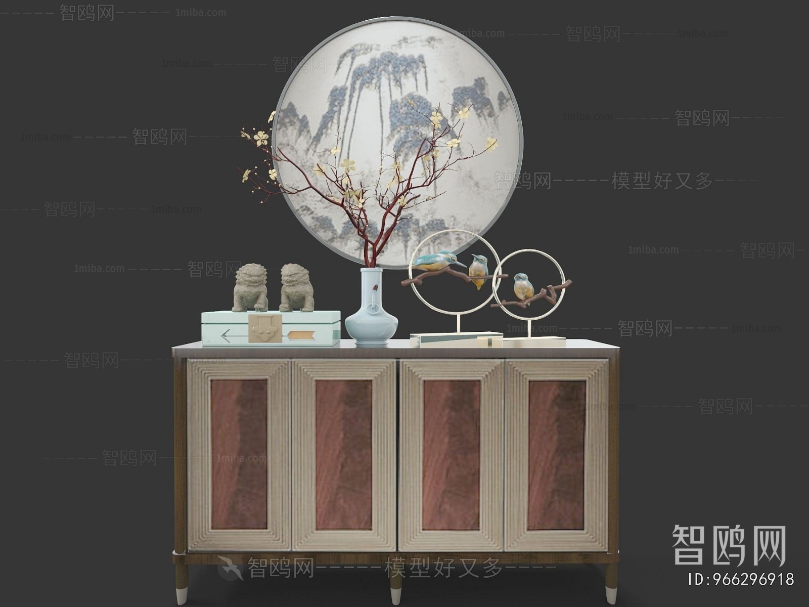 New Chinese Style Side Cabinet