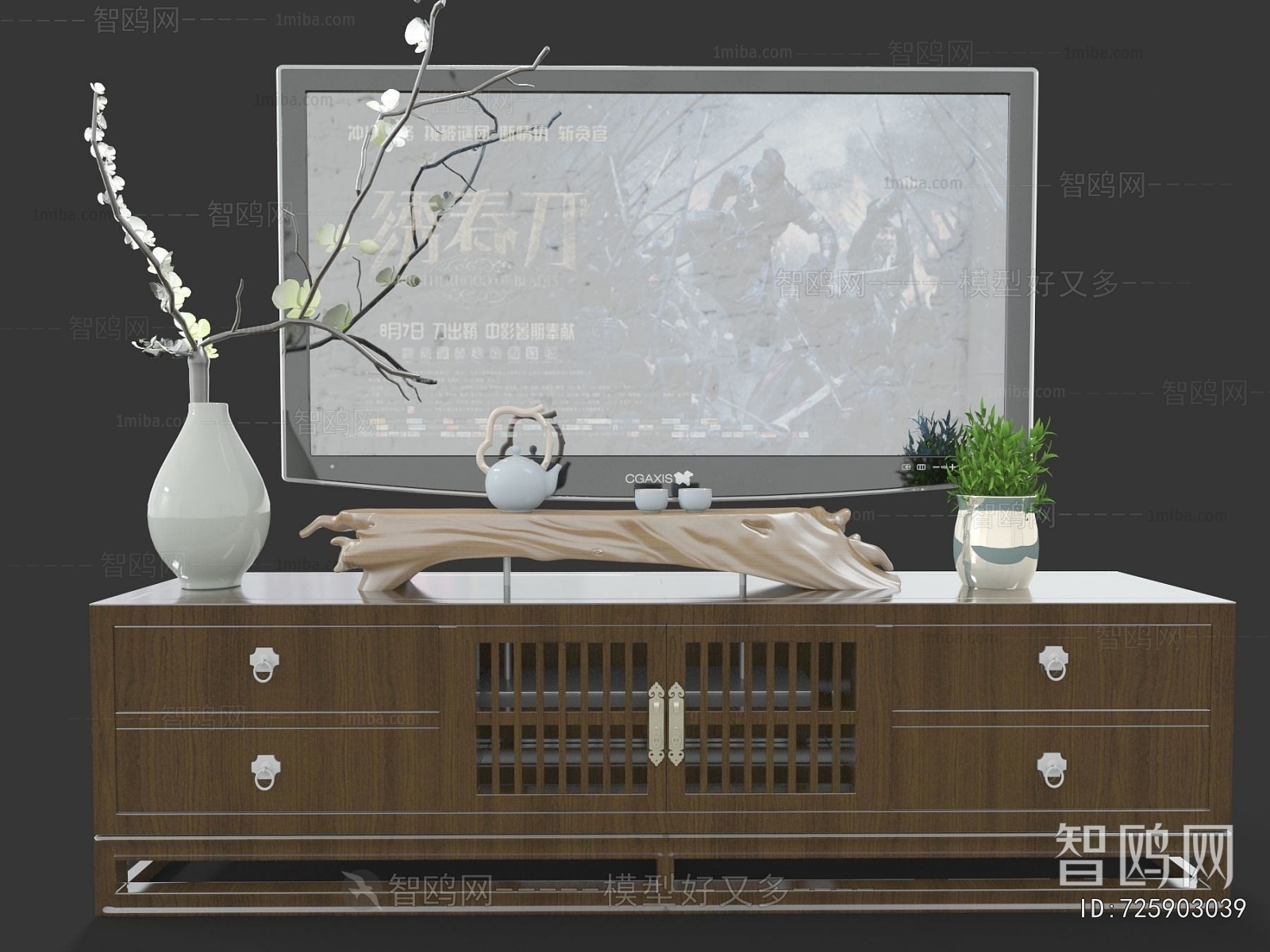 New Chinese Style TV Cabinet
