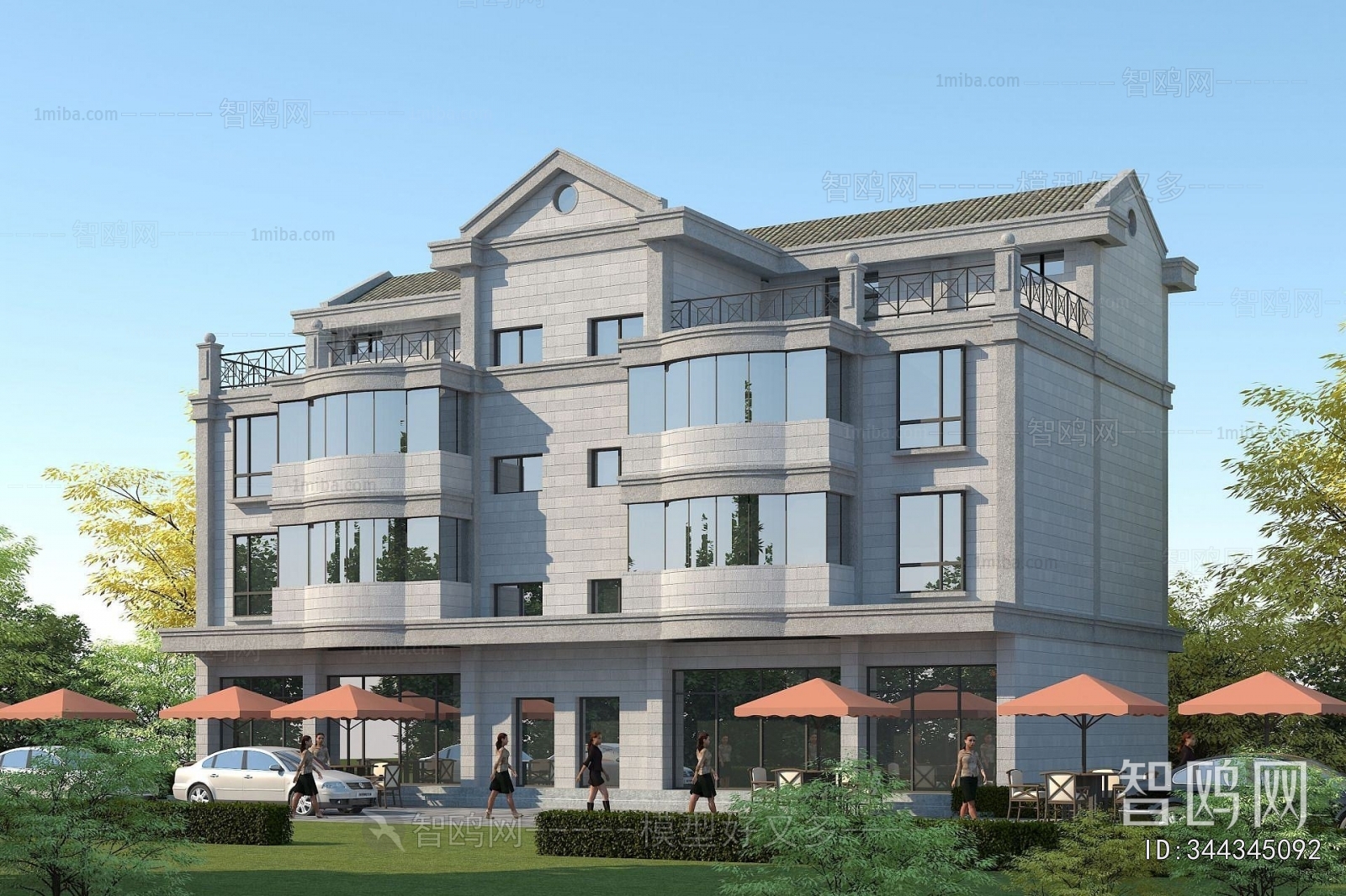 Simple European Style Villa Appearance