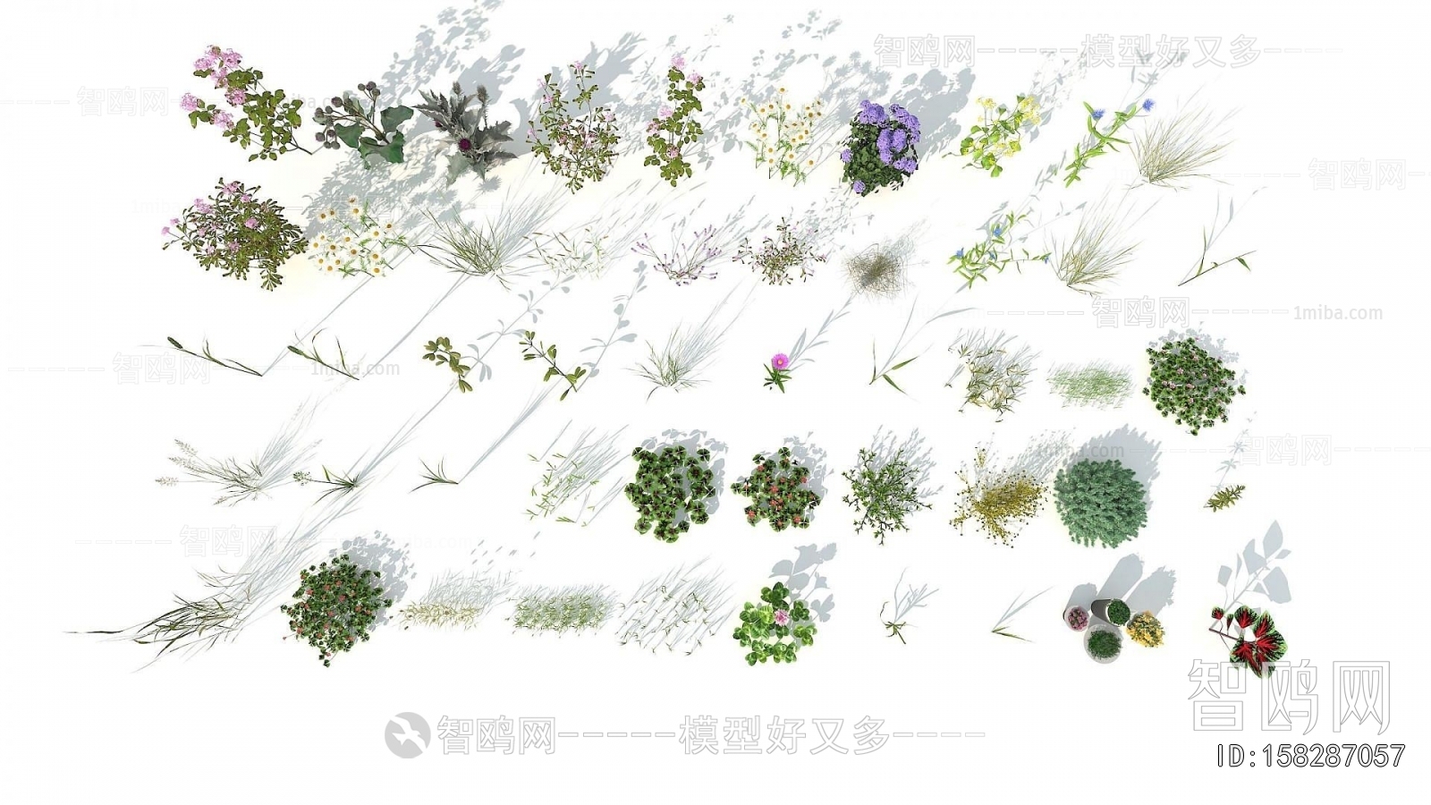 Modern Tree/shrub/grass