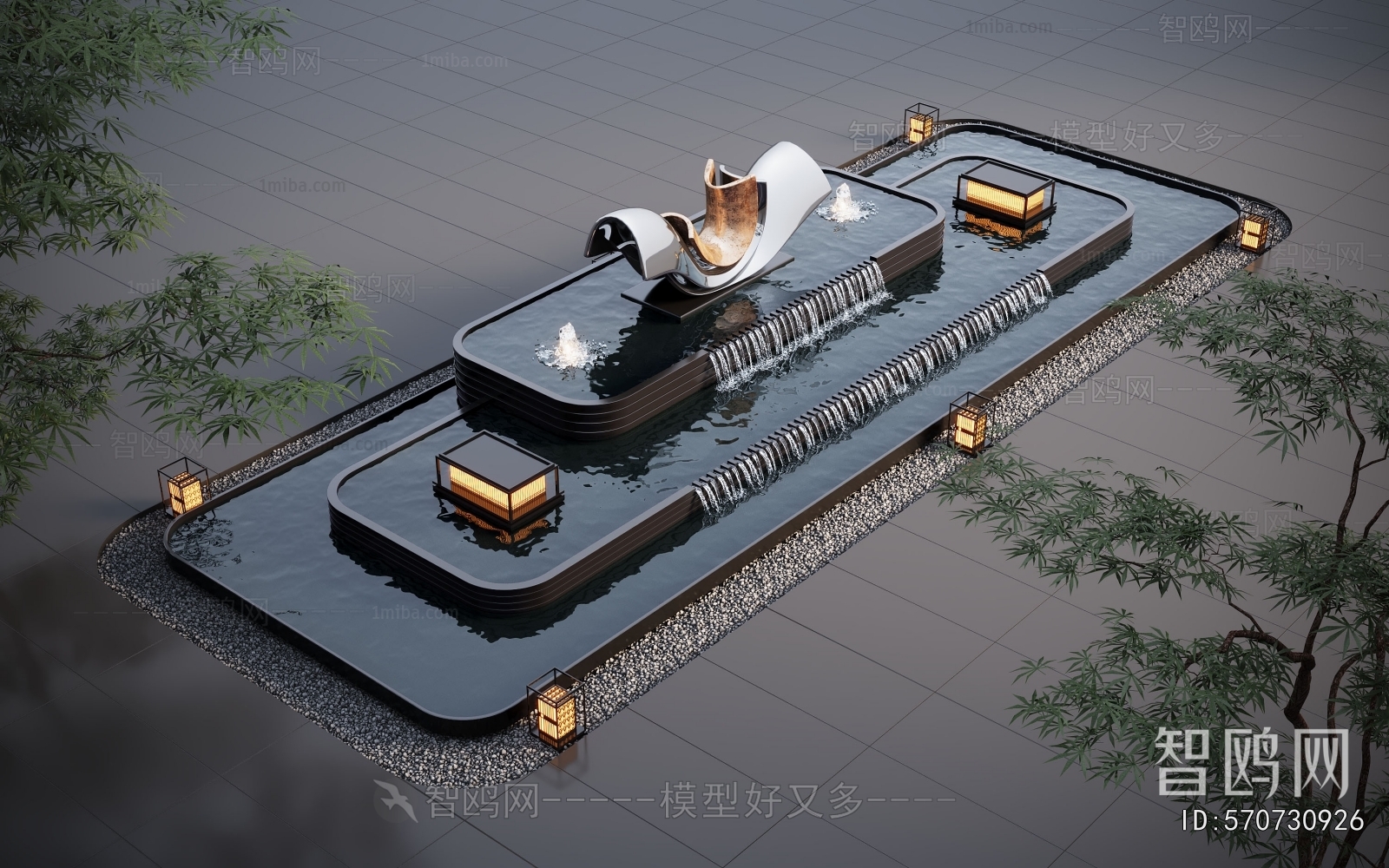 Modern Rockery Waterscape