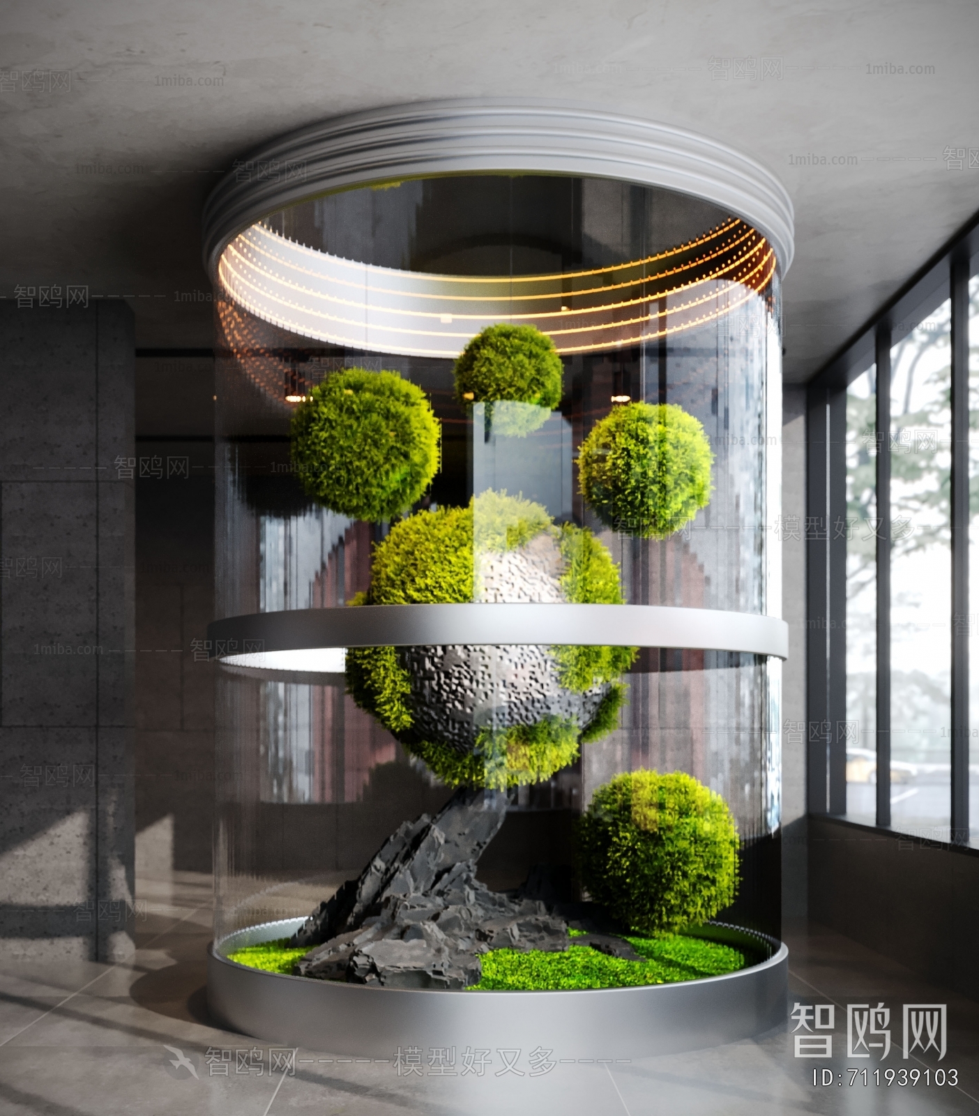 现代植物艺术装置