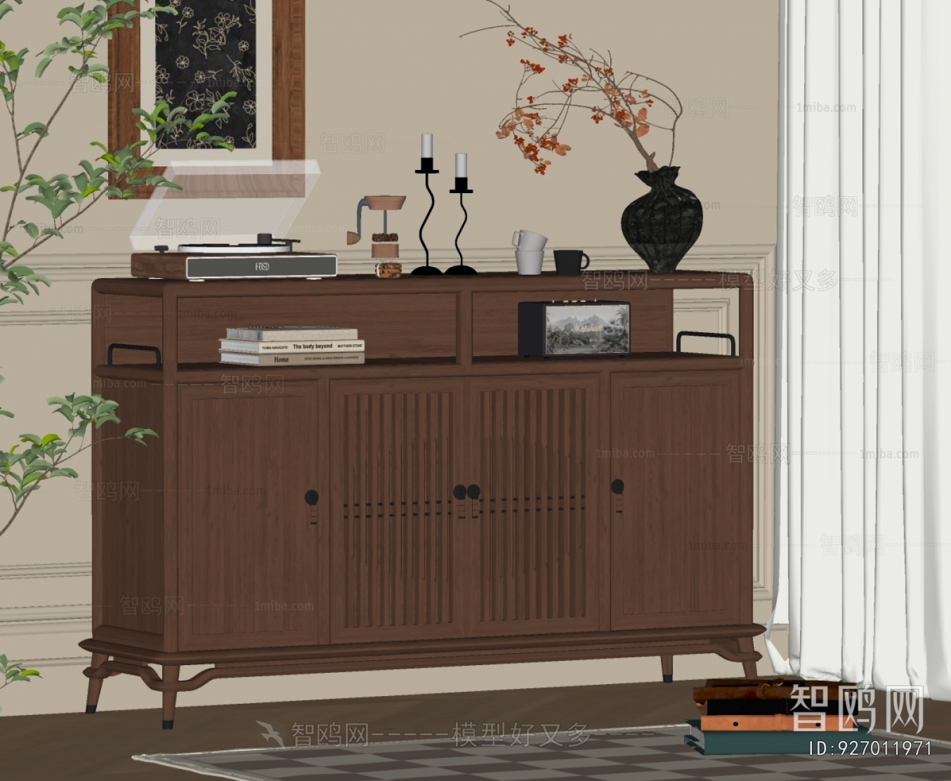 New Chinese Style Entrance Cabinet