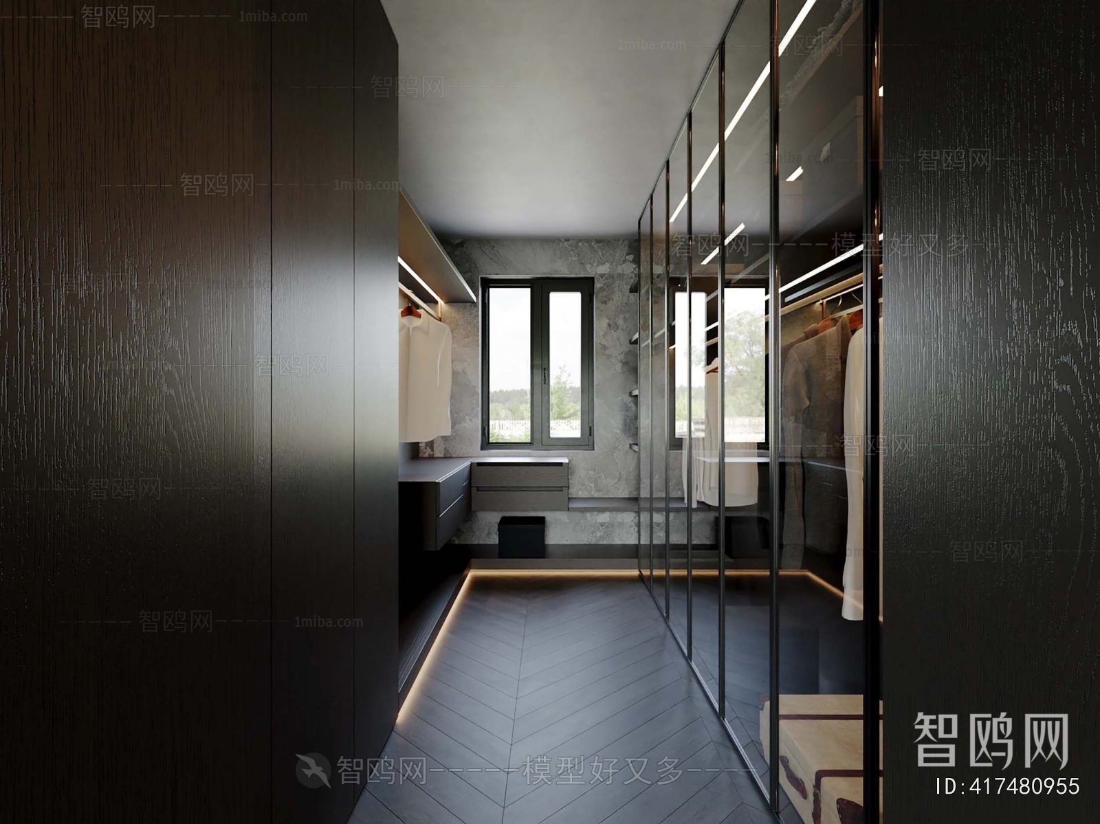 Modern Clothes Storage Area