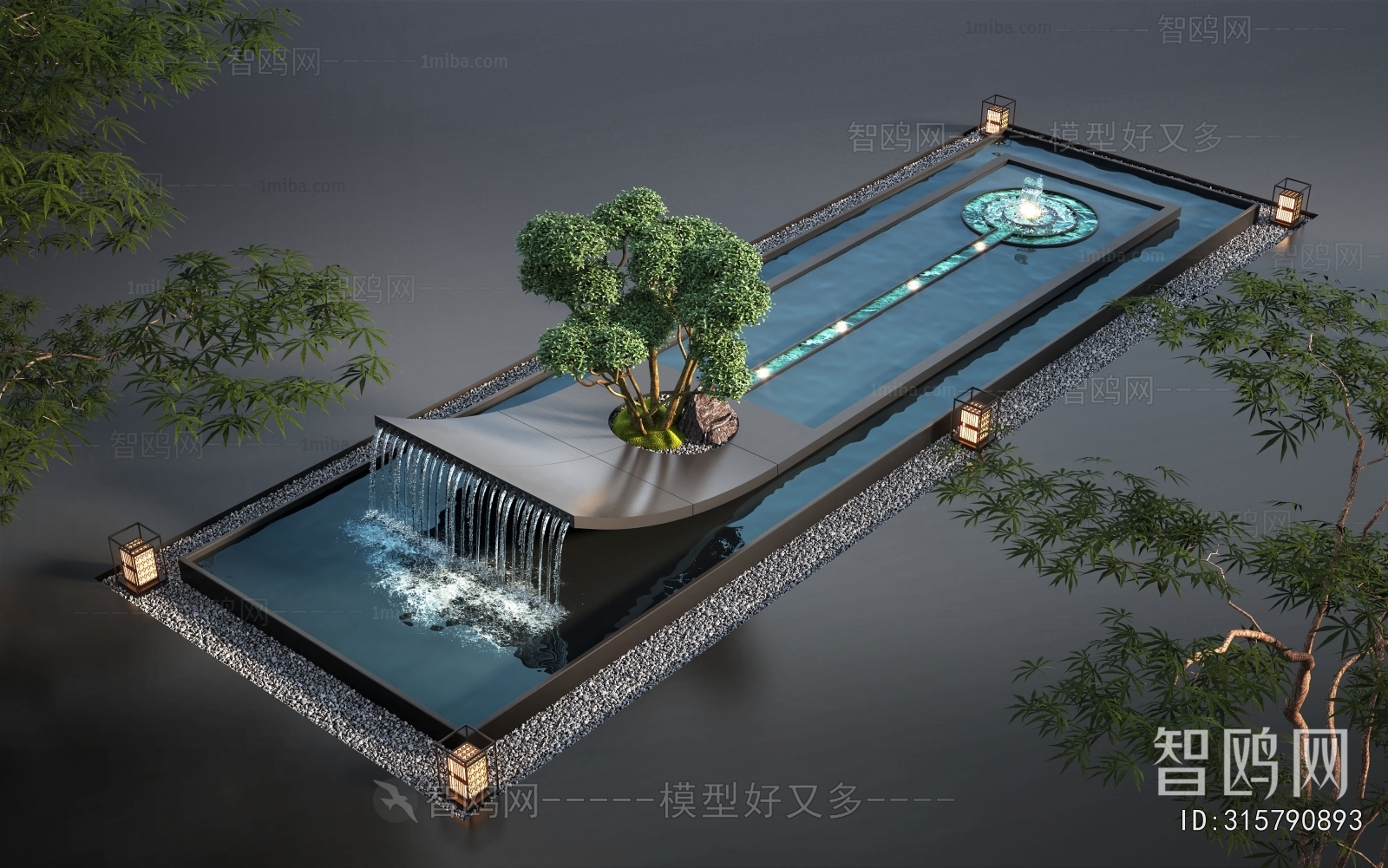 Modern Rockery Waterscape