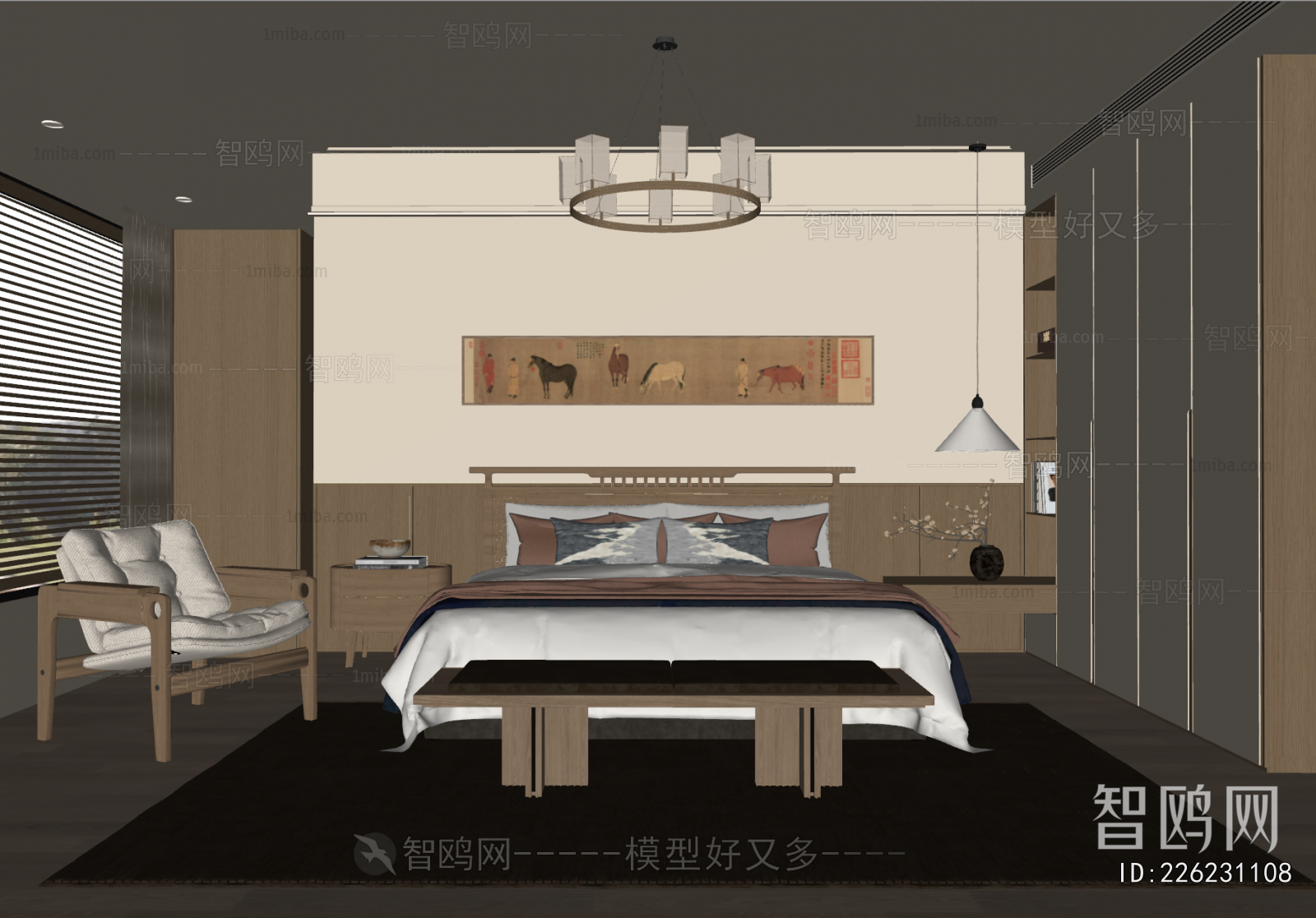 新中式中古风卧室