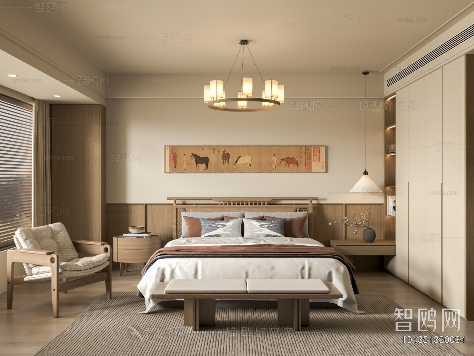 New Chinese Style Bedroom