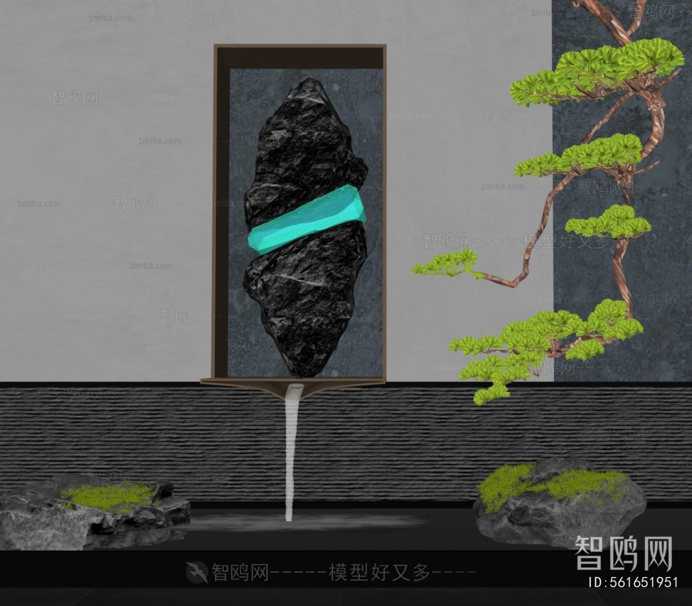 New Chinese Style Rockery Waterscape