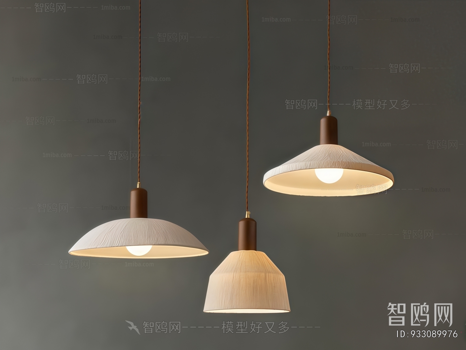 现代中古风小吊灯组合