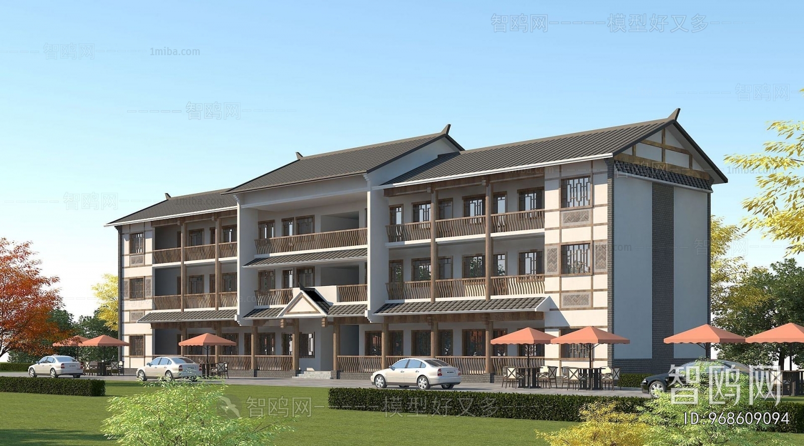 Chinese Style Appearance Of Commercial Building