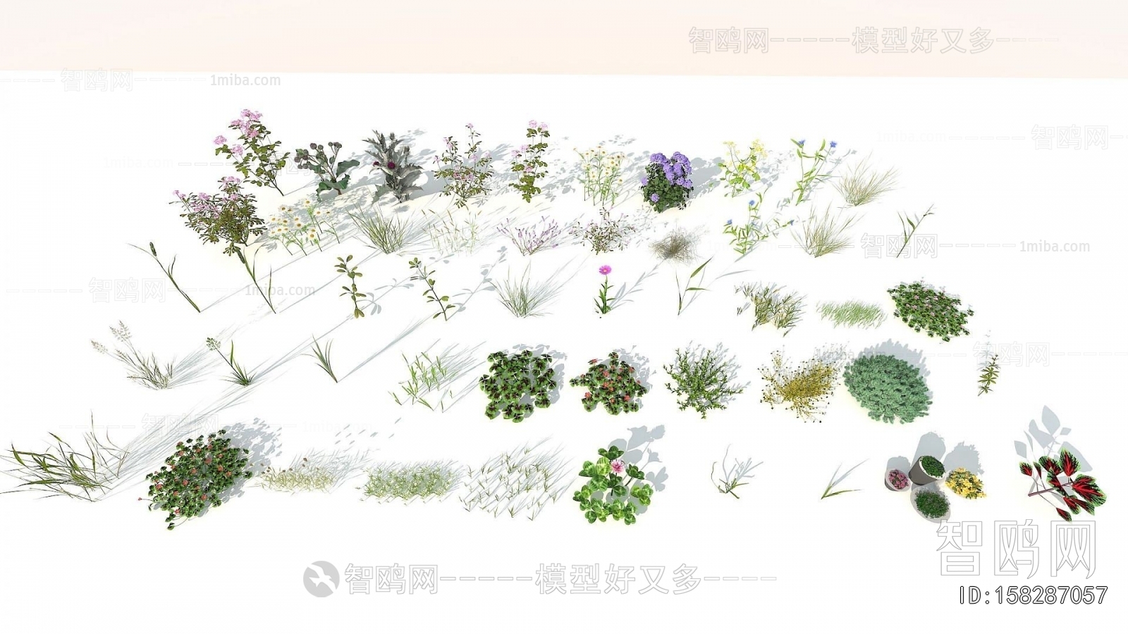 Modern Tree/shrub/grass