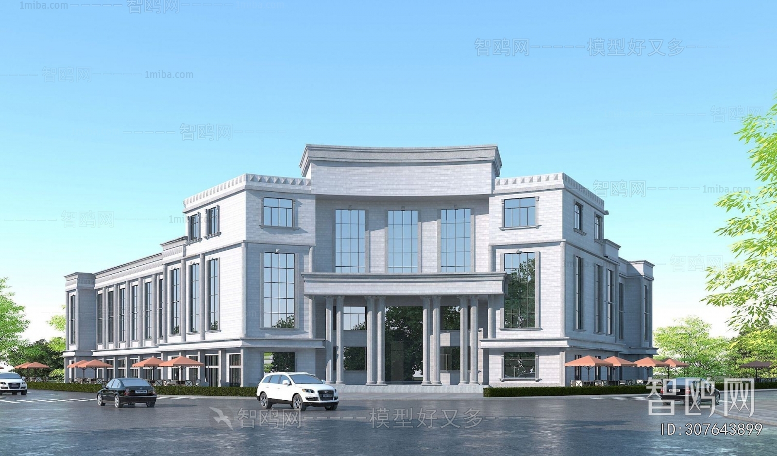 European Style Appearance Of Commercial Building