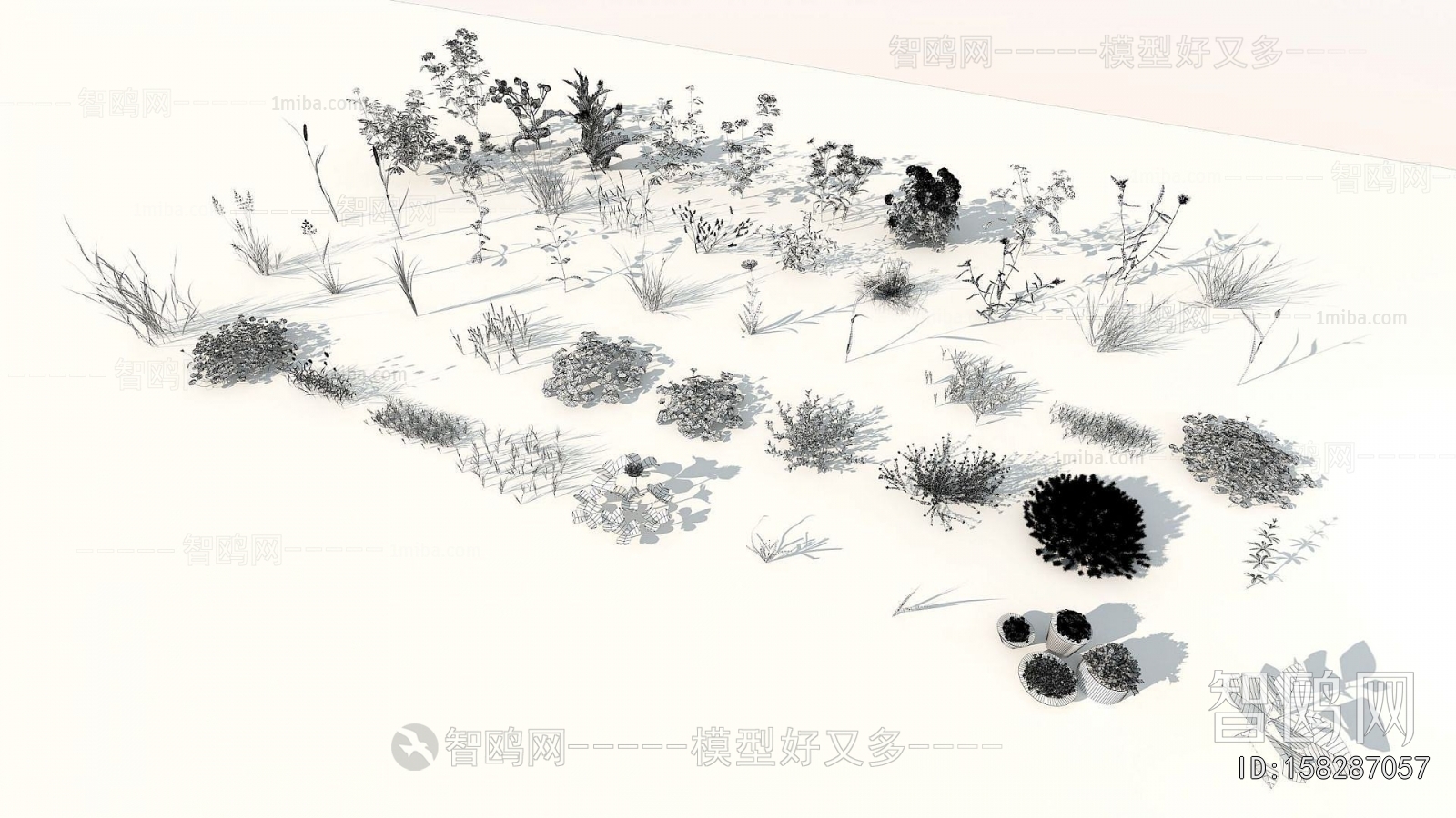 Modern Tree/shrub/grass