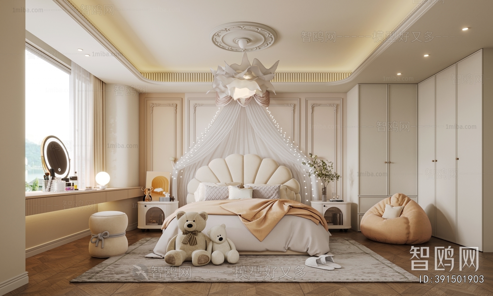 French Style Girl's Room Daughter's Room