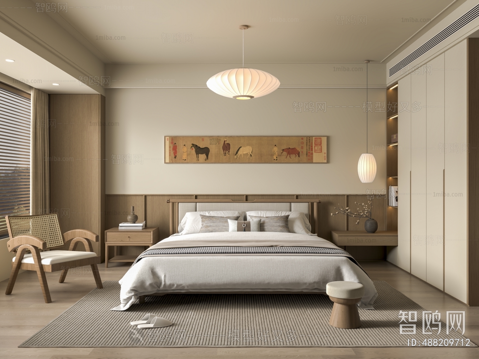 New Chinese Style Bedroom
