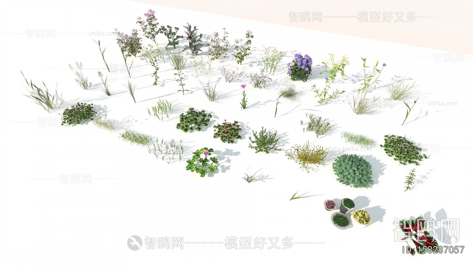 Modern Tree/shrub/grass