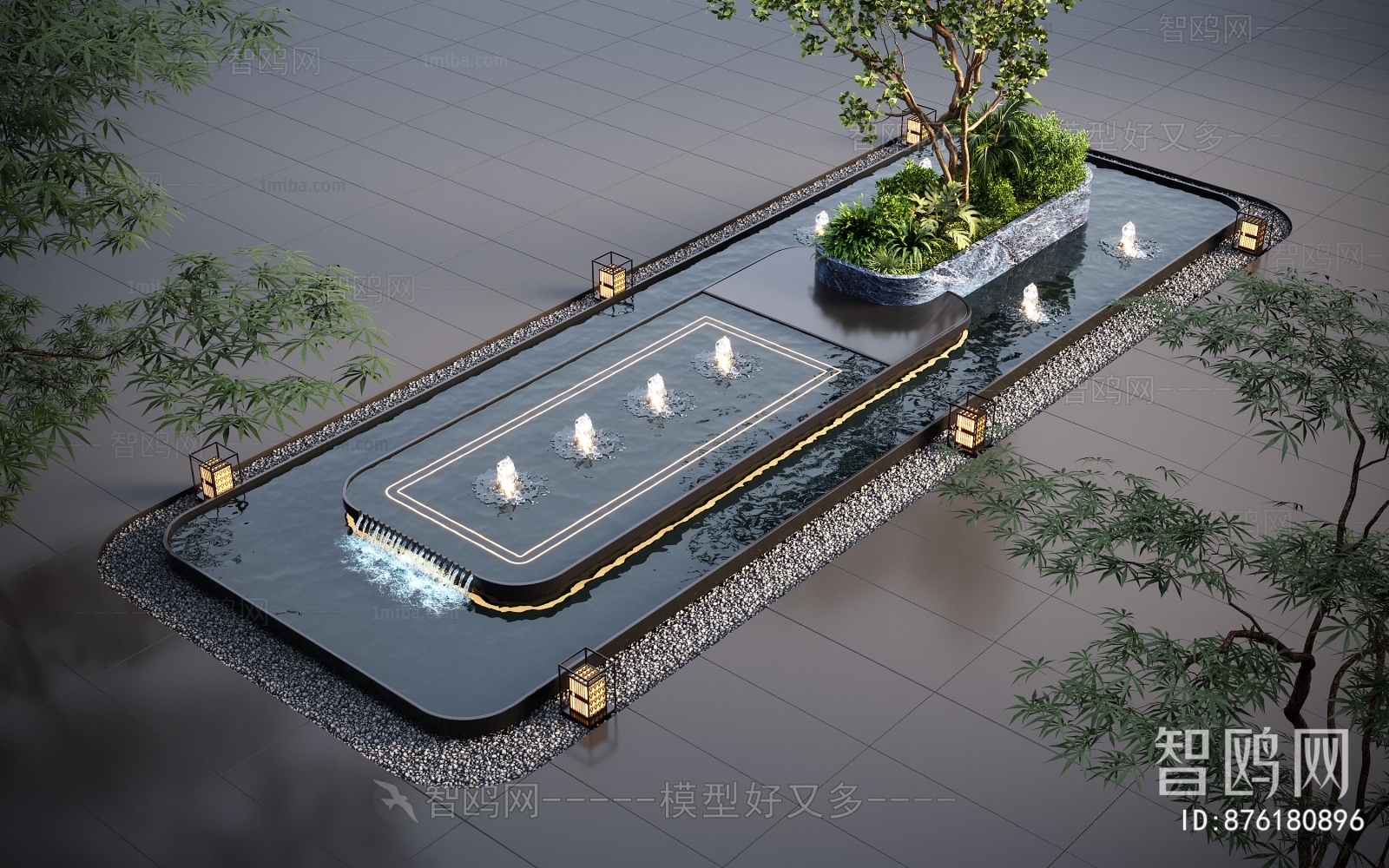 Modern Rockery Waterscape