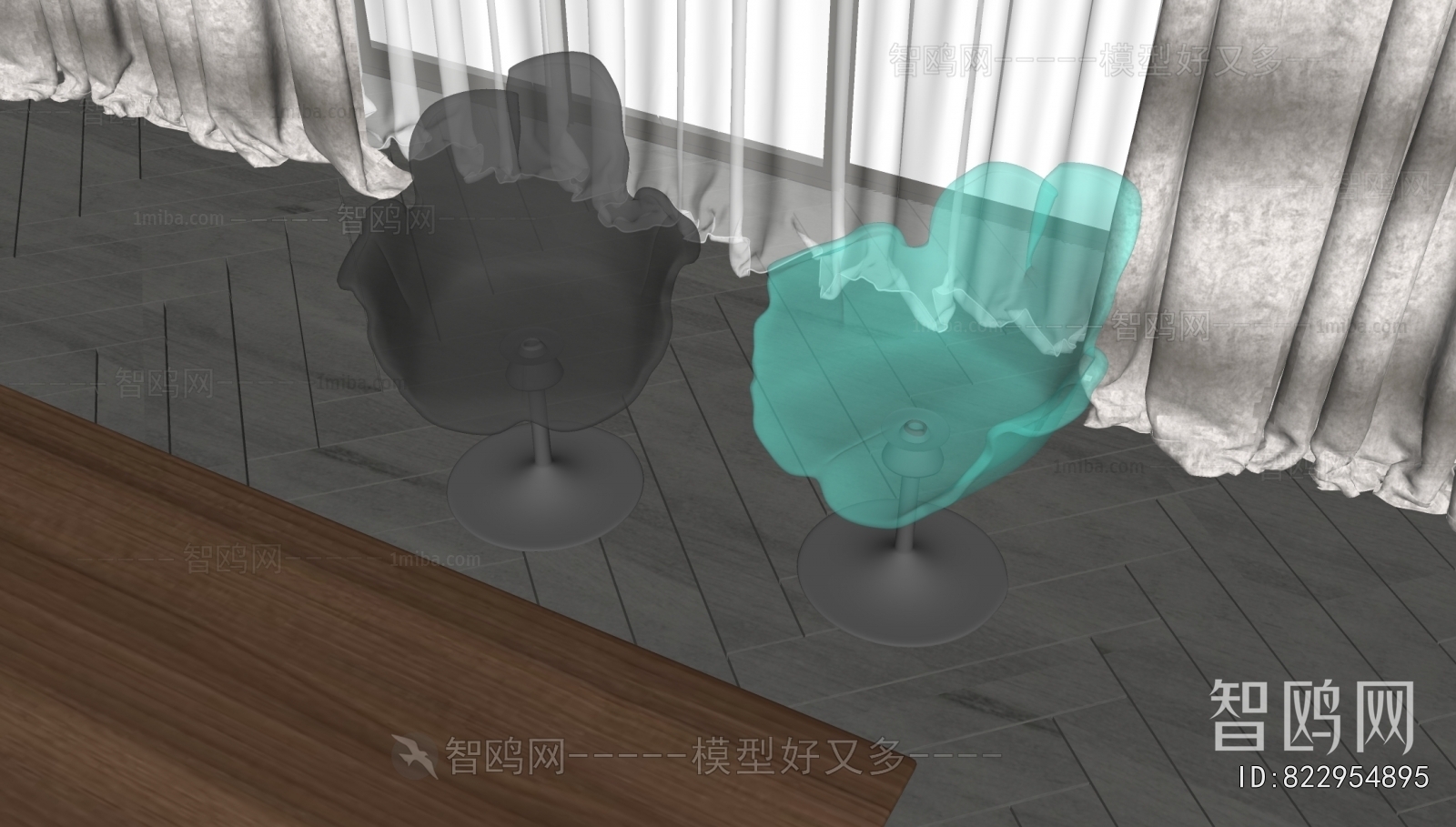 现代Edra个性亚克力餐椅组合