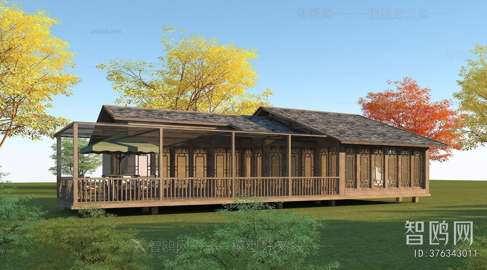 New Chinese Style Appearance Of Commercial Building