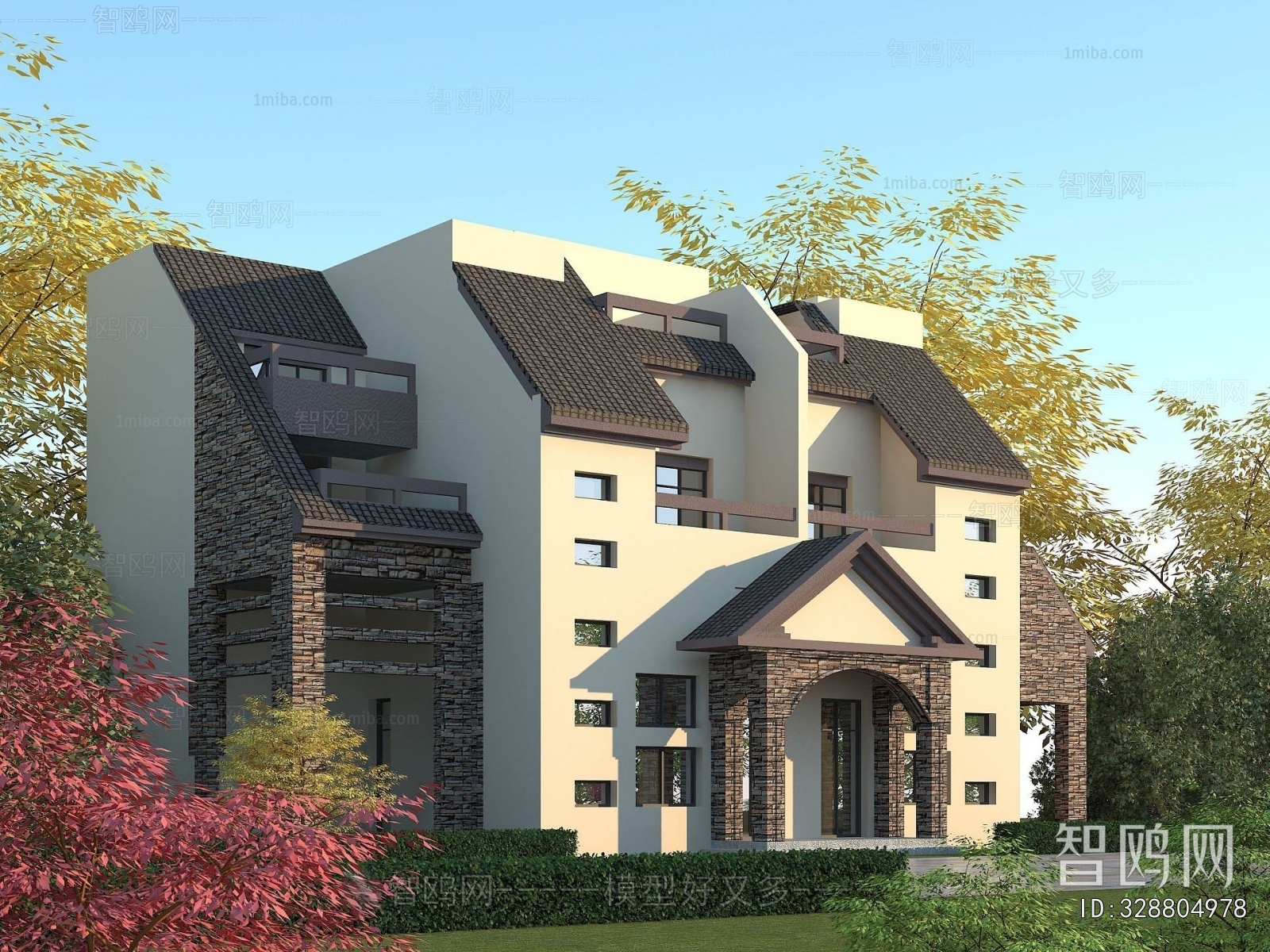 Simple European Style Villa Appearance