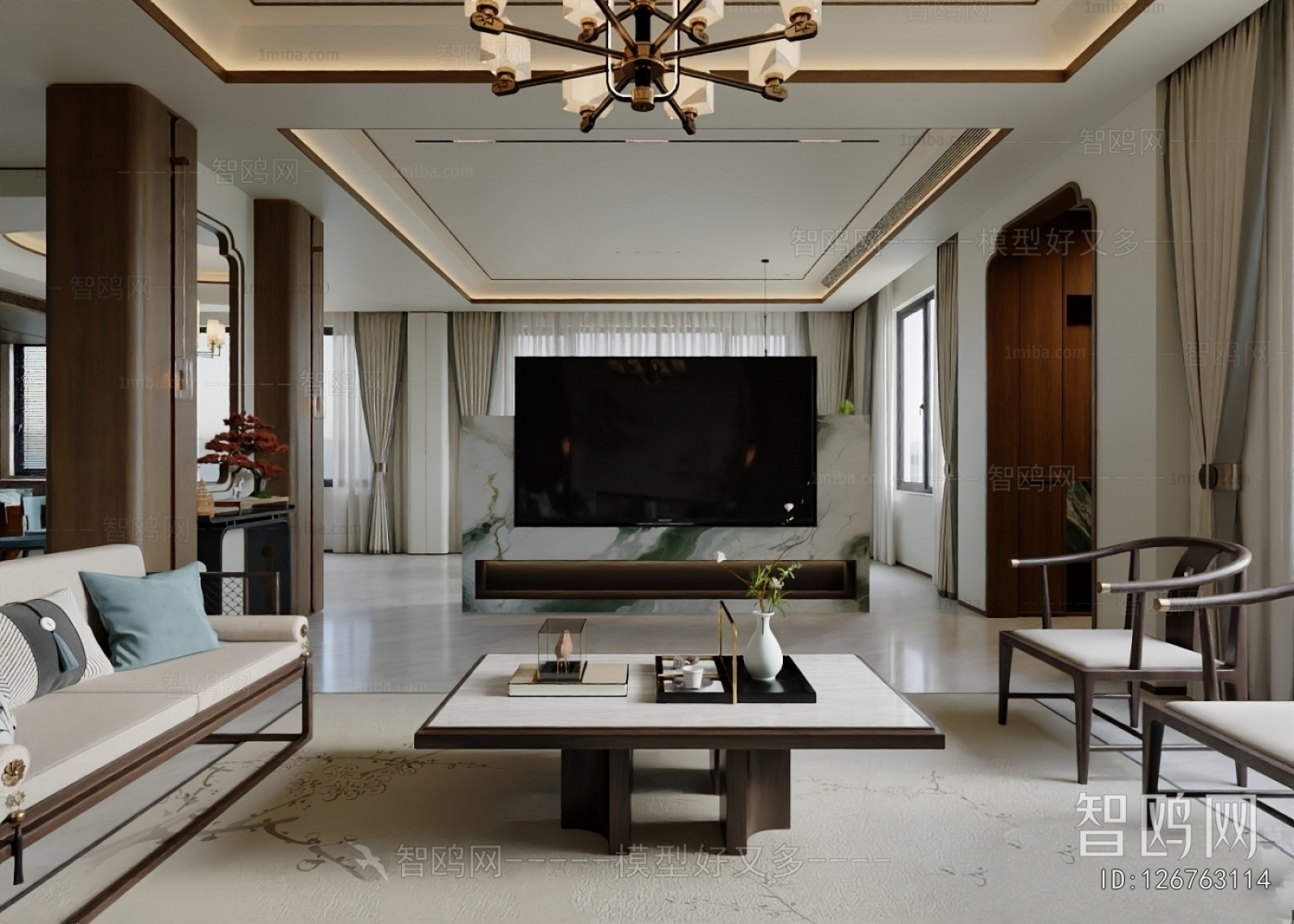 New Chinese Style Dining Room