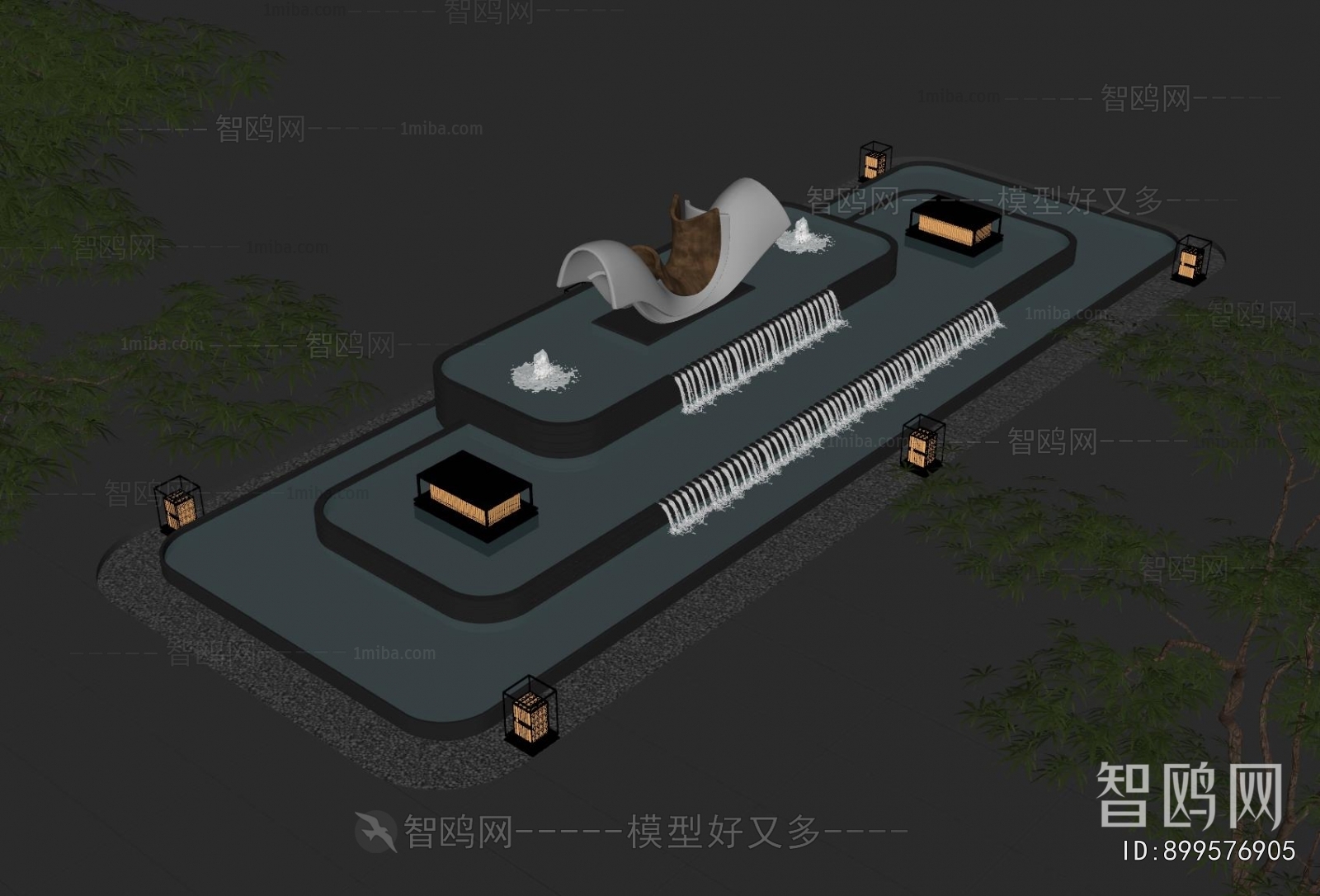 Modern Rockery Waterscape