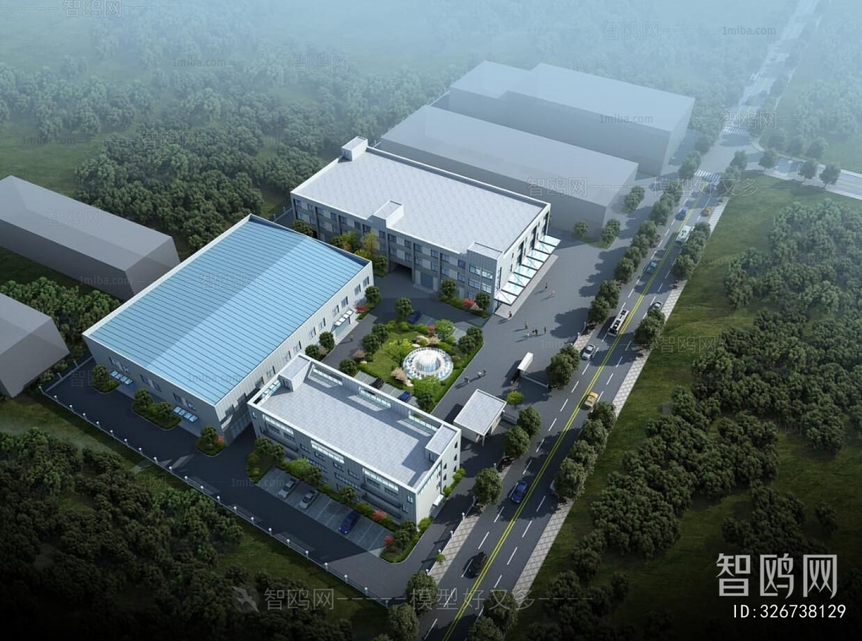 Modern Architectural Bird's-eye View Planning