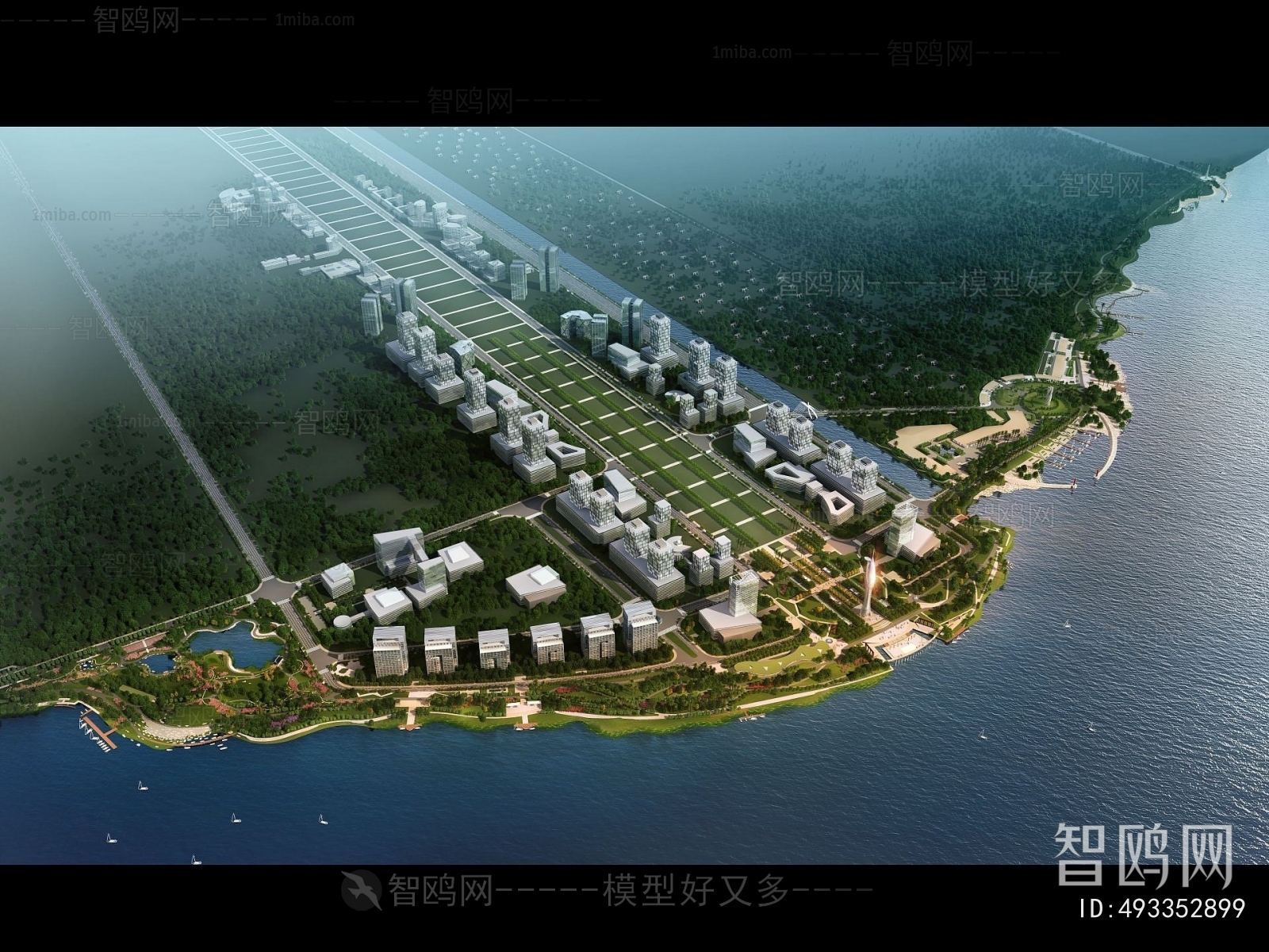 Modern Architectural Bird's-eye View Planning