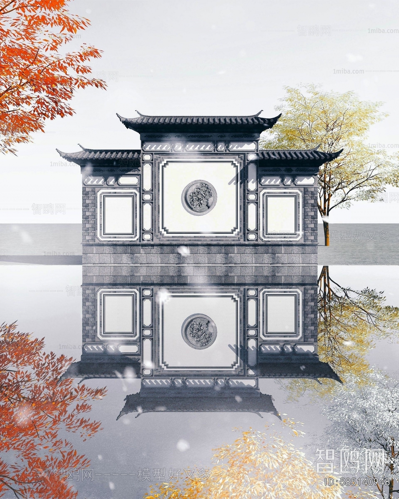 Chinese Style Landscape Wall