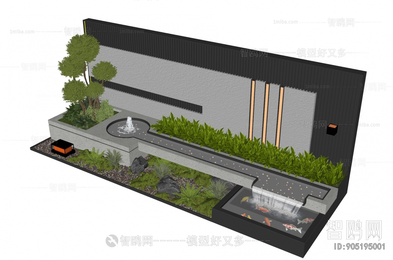 Modern Rockery Waterscape