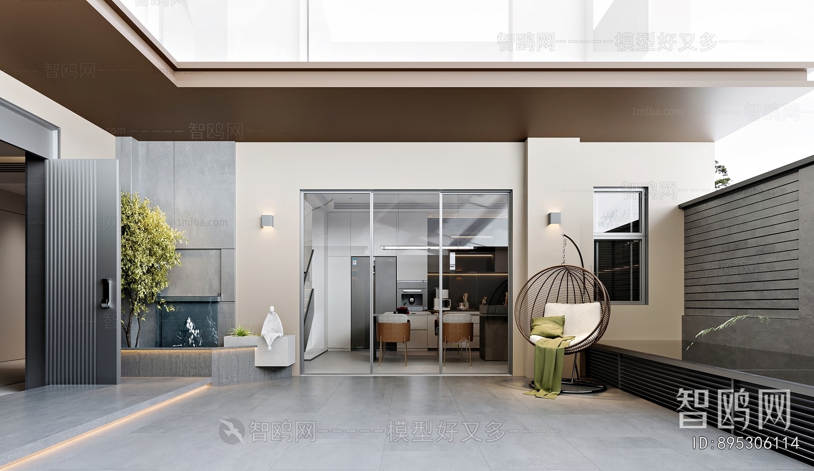 Modern Courtyard/landscape