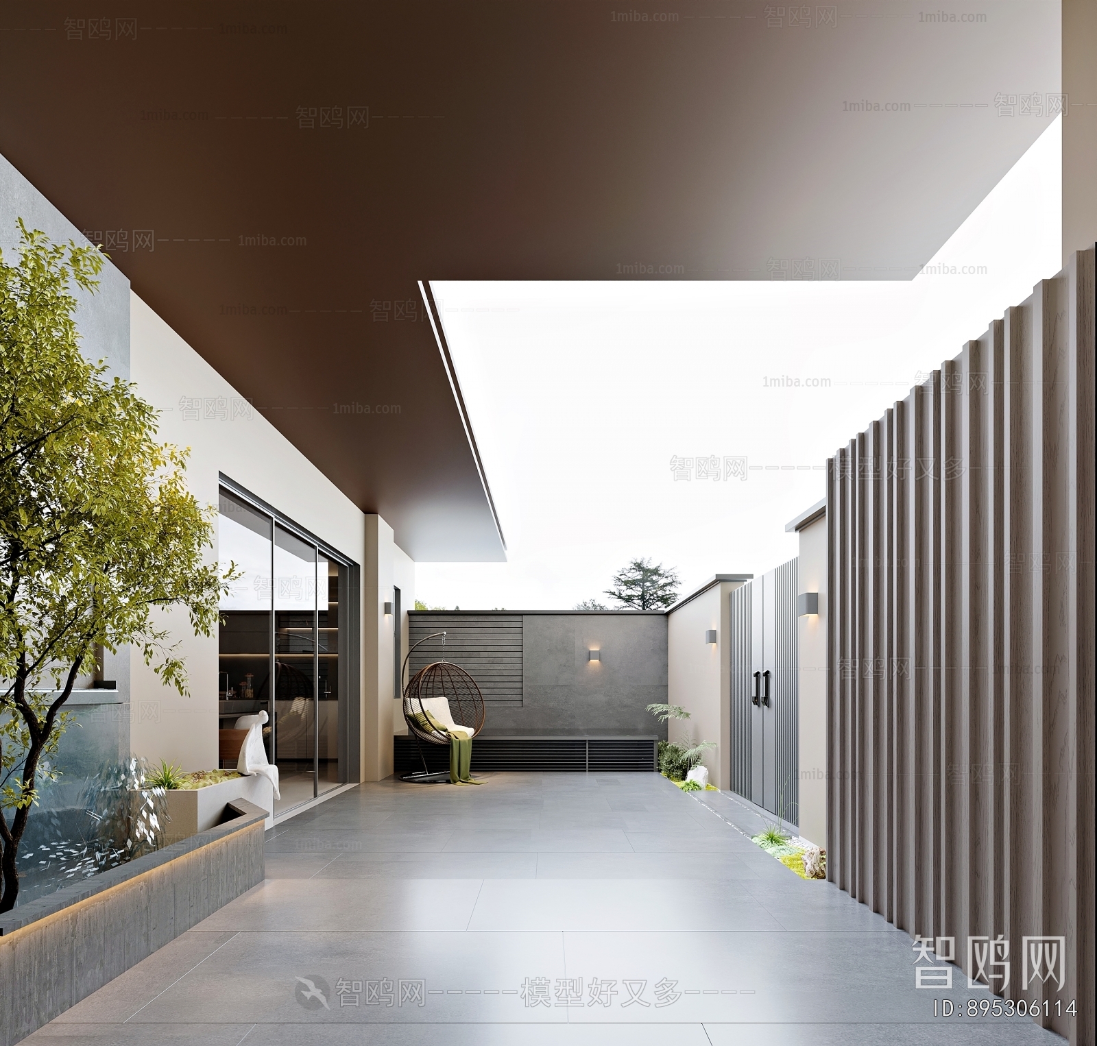 Modern Courtyard/landscape