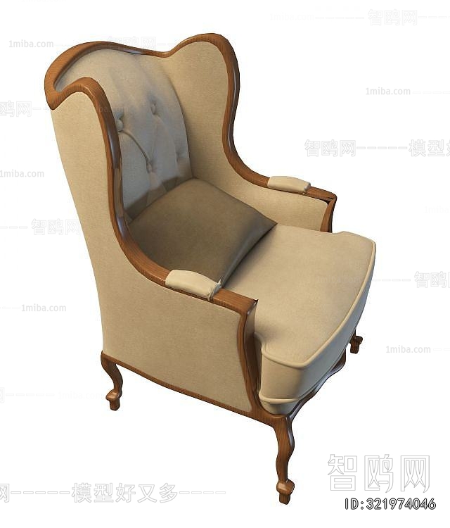 Simple European Style Single Sofa