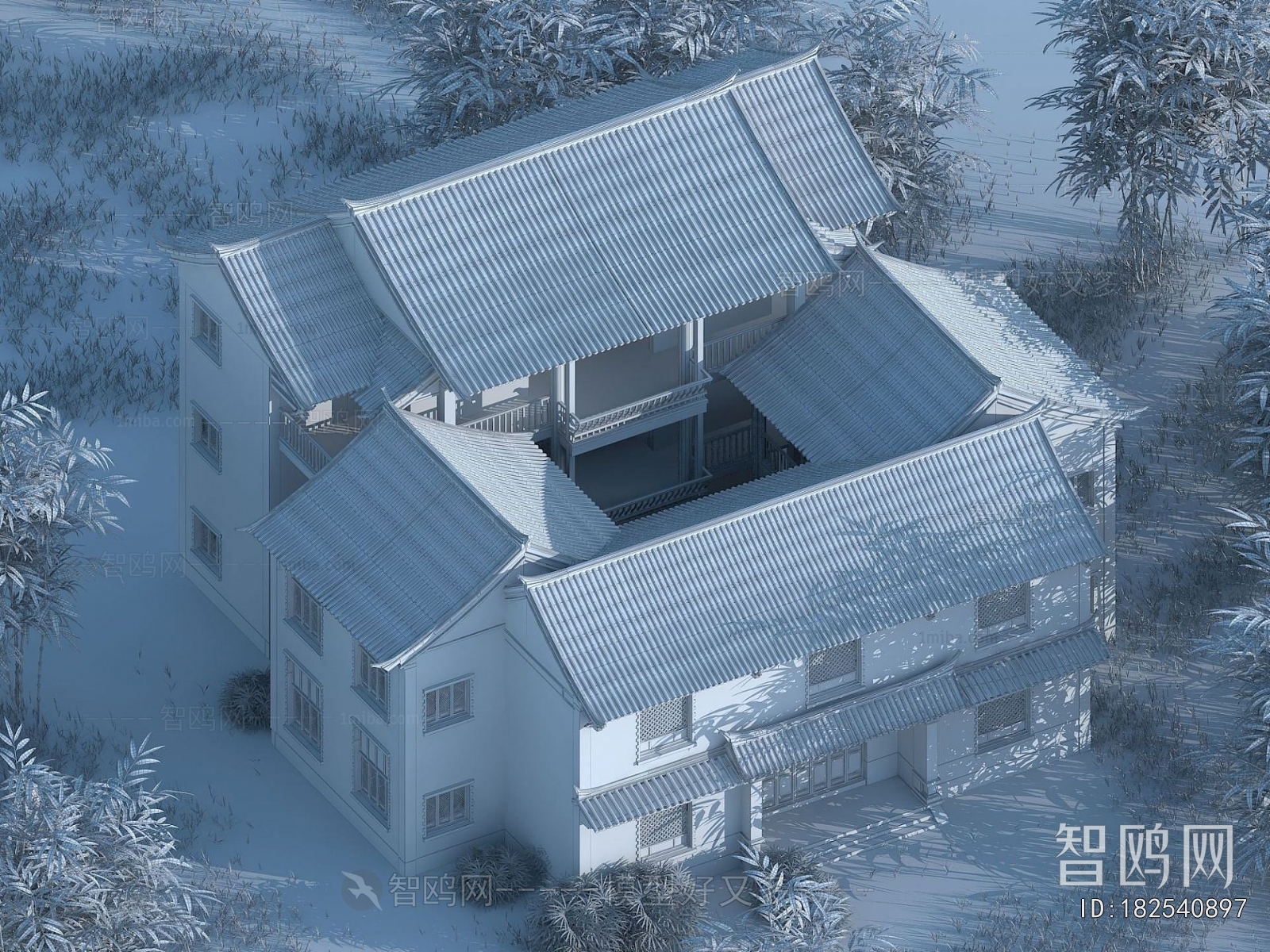 Chinese Style Villa Appearance