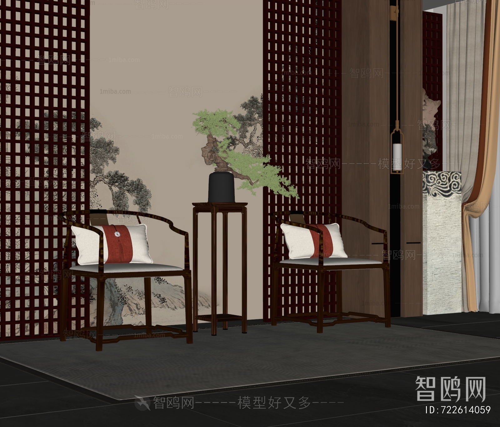 New Chinese Style Single Chair