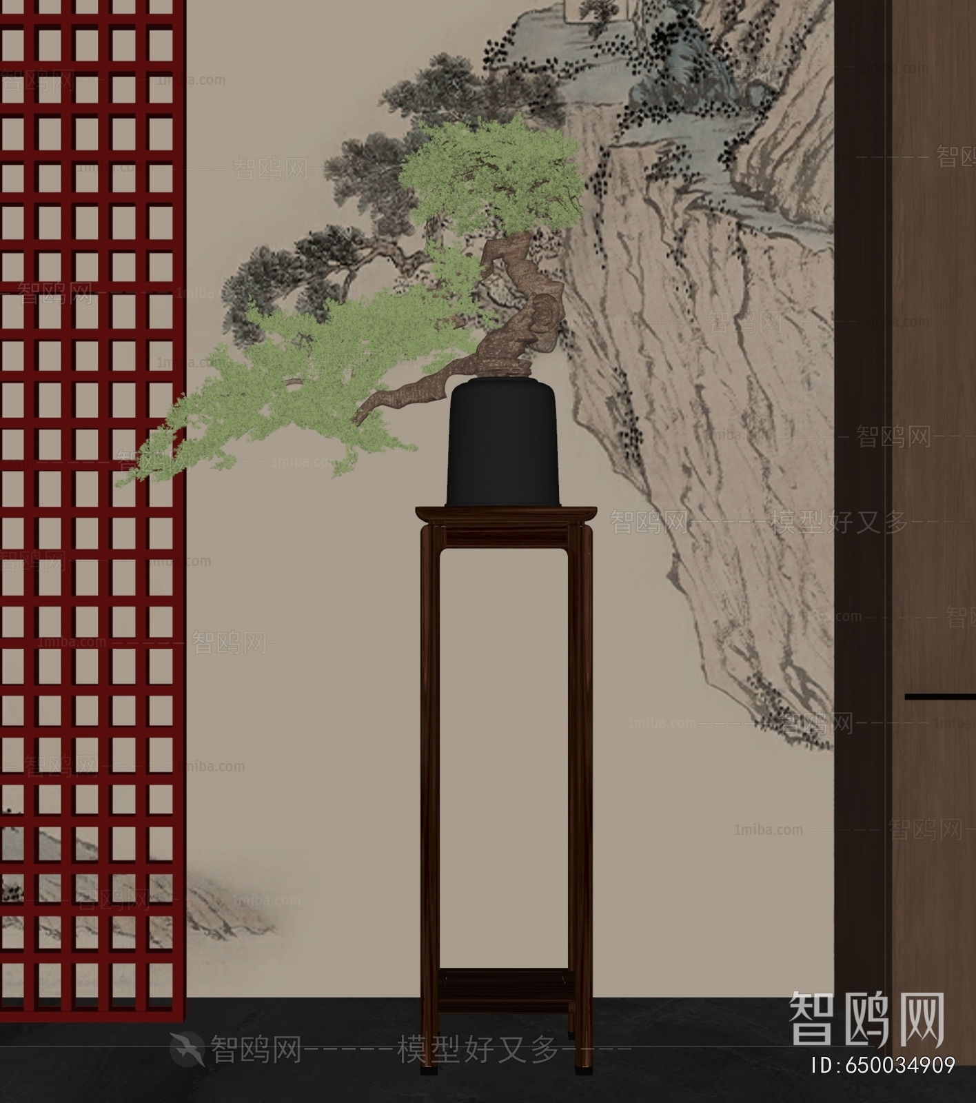 新中式松树盆栽