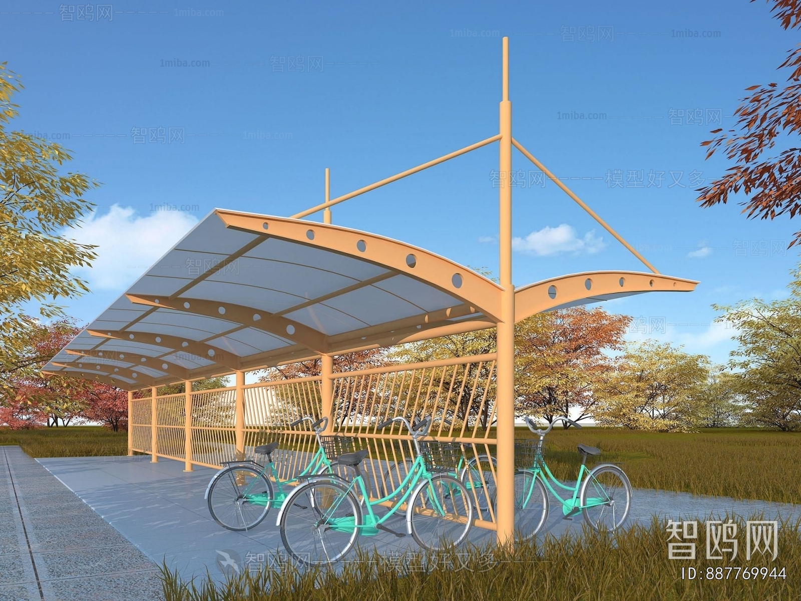 Modern Outdoor Parking Lot