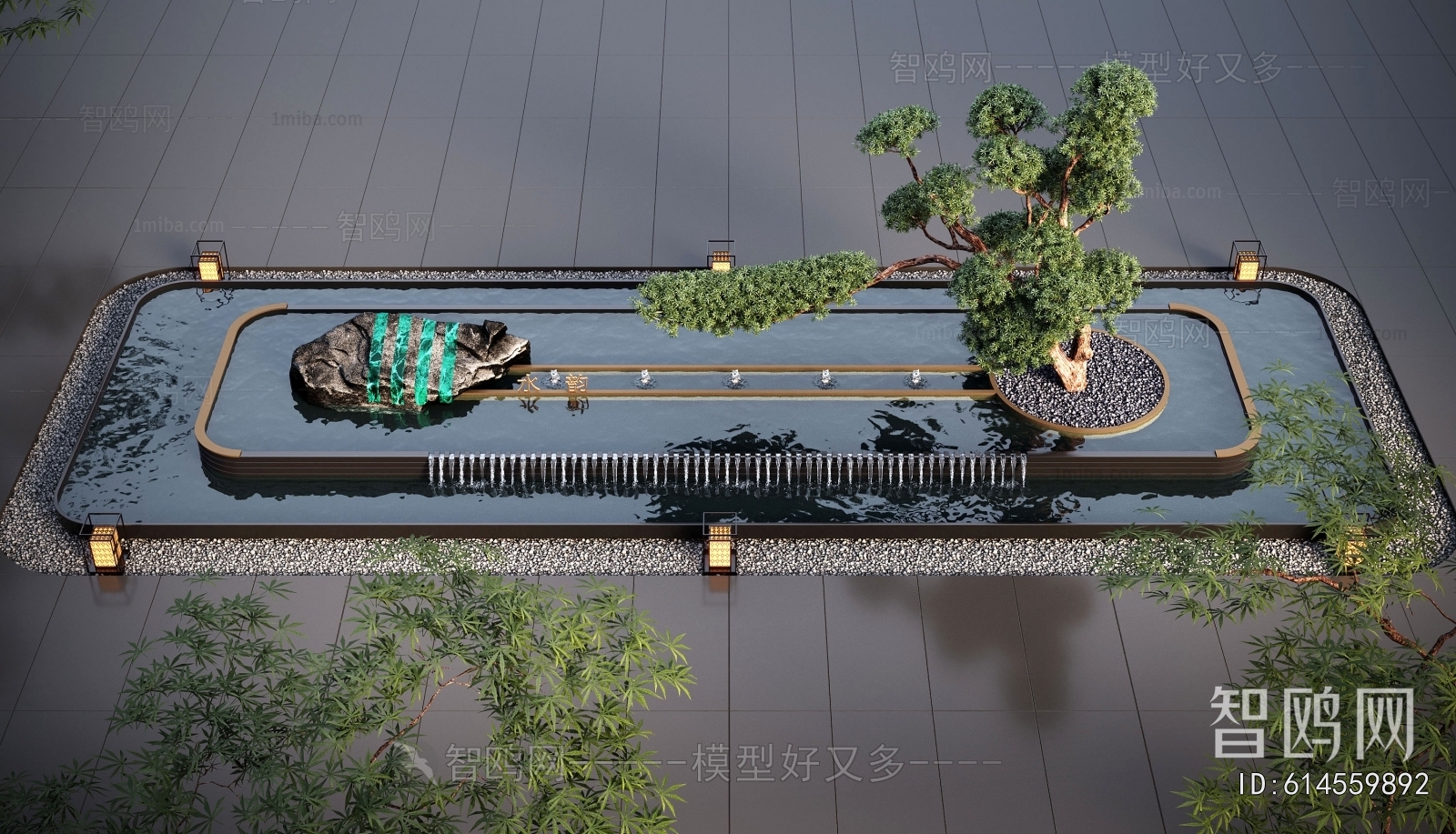 Modern Rockery Waterscape