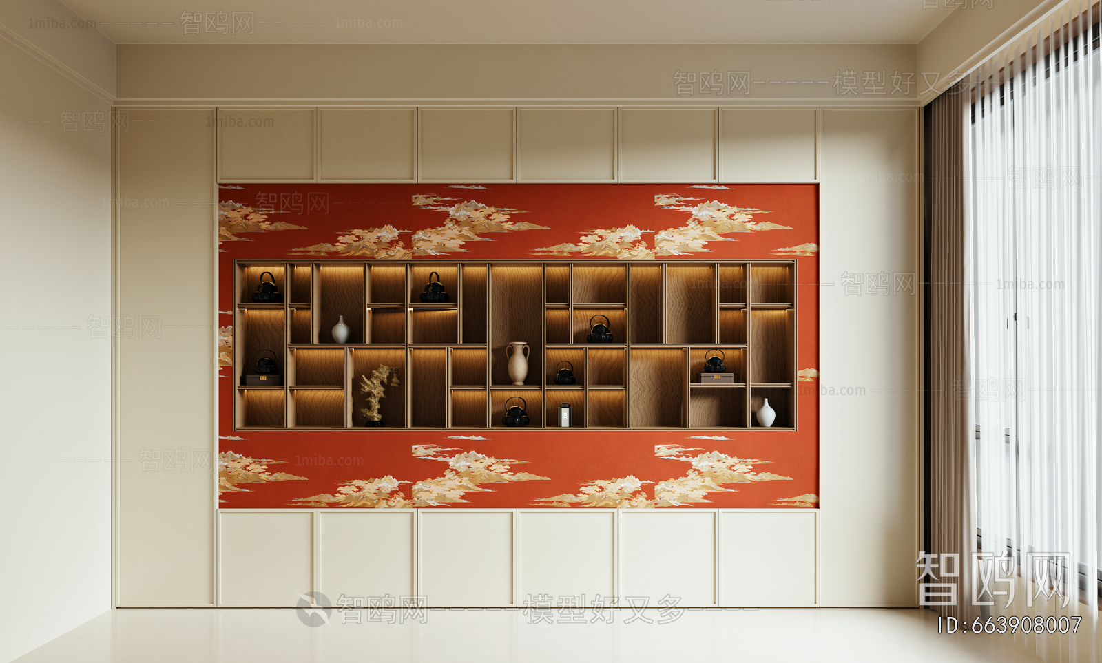New Chinese Style Bookcase