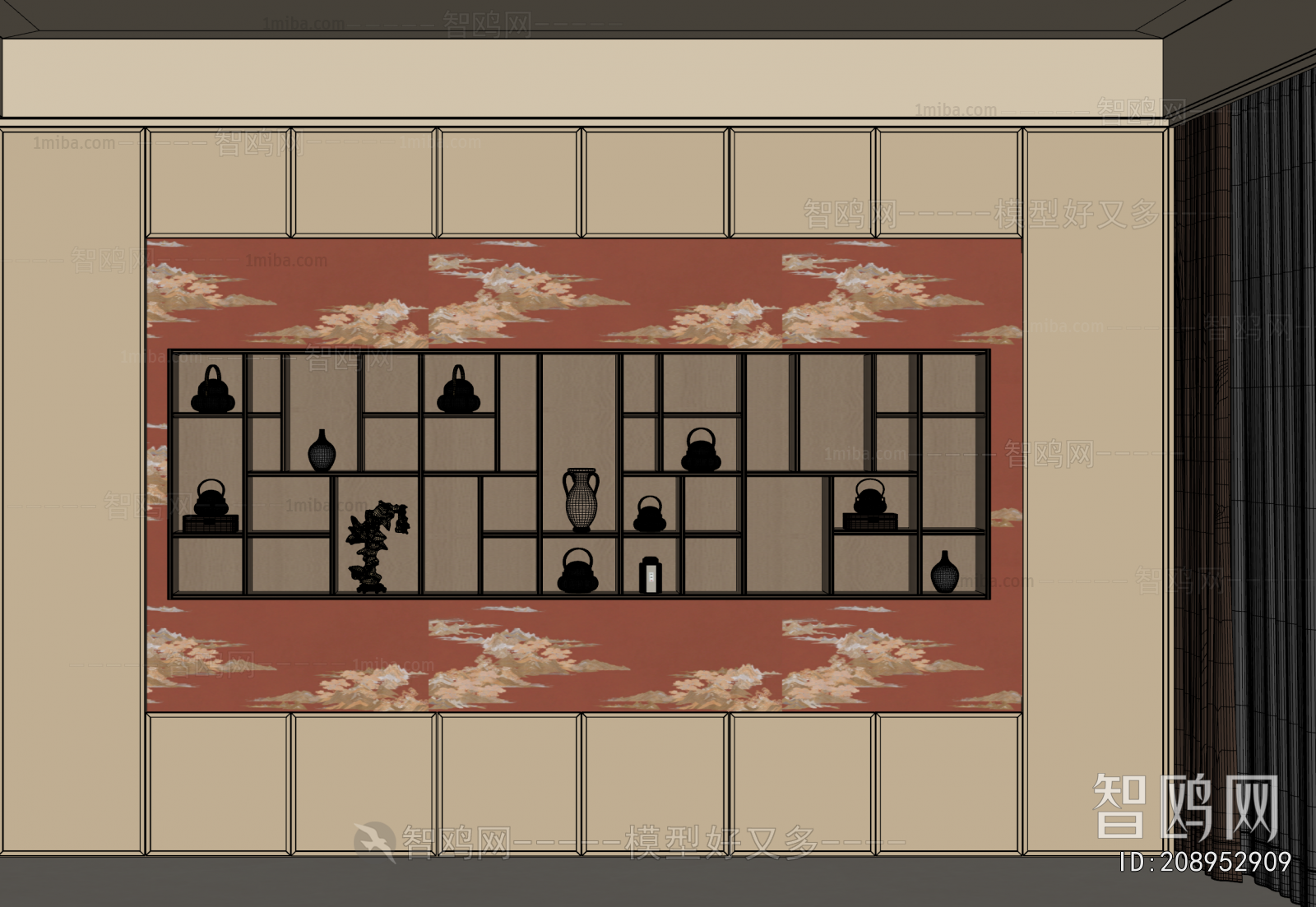 New Chinese Style Decorative Cabinet