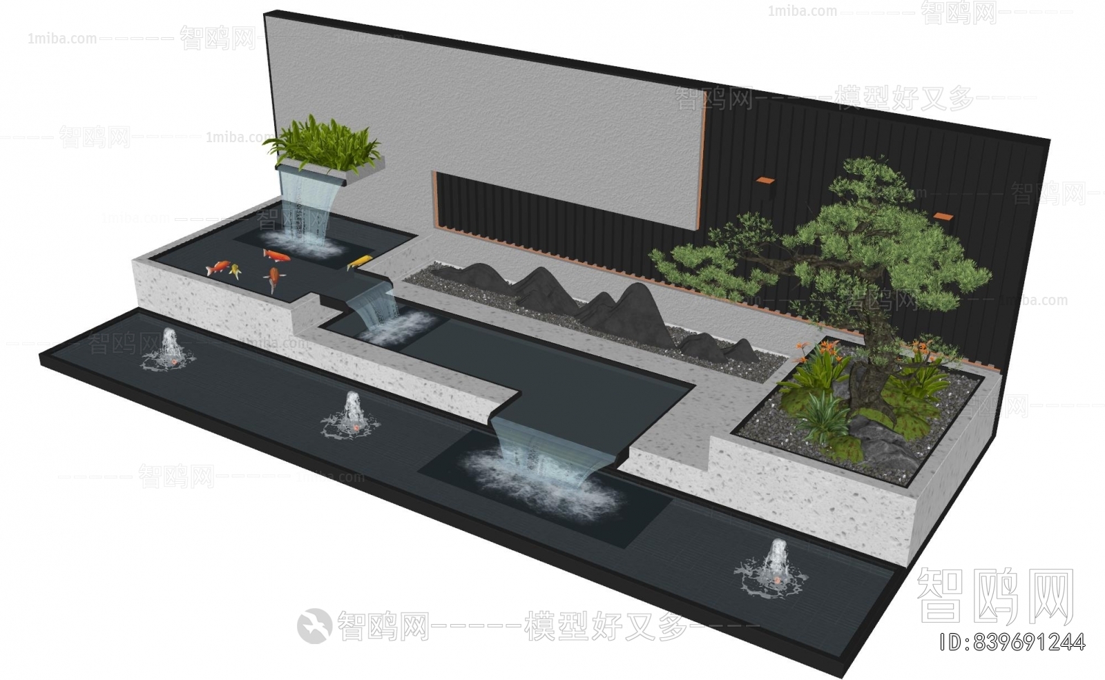 Modern Rockery Waterscape