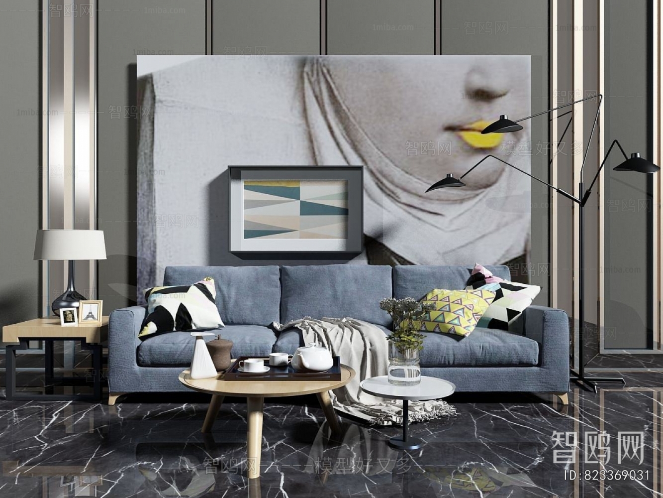 Modern Three-seat Sofa